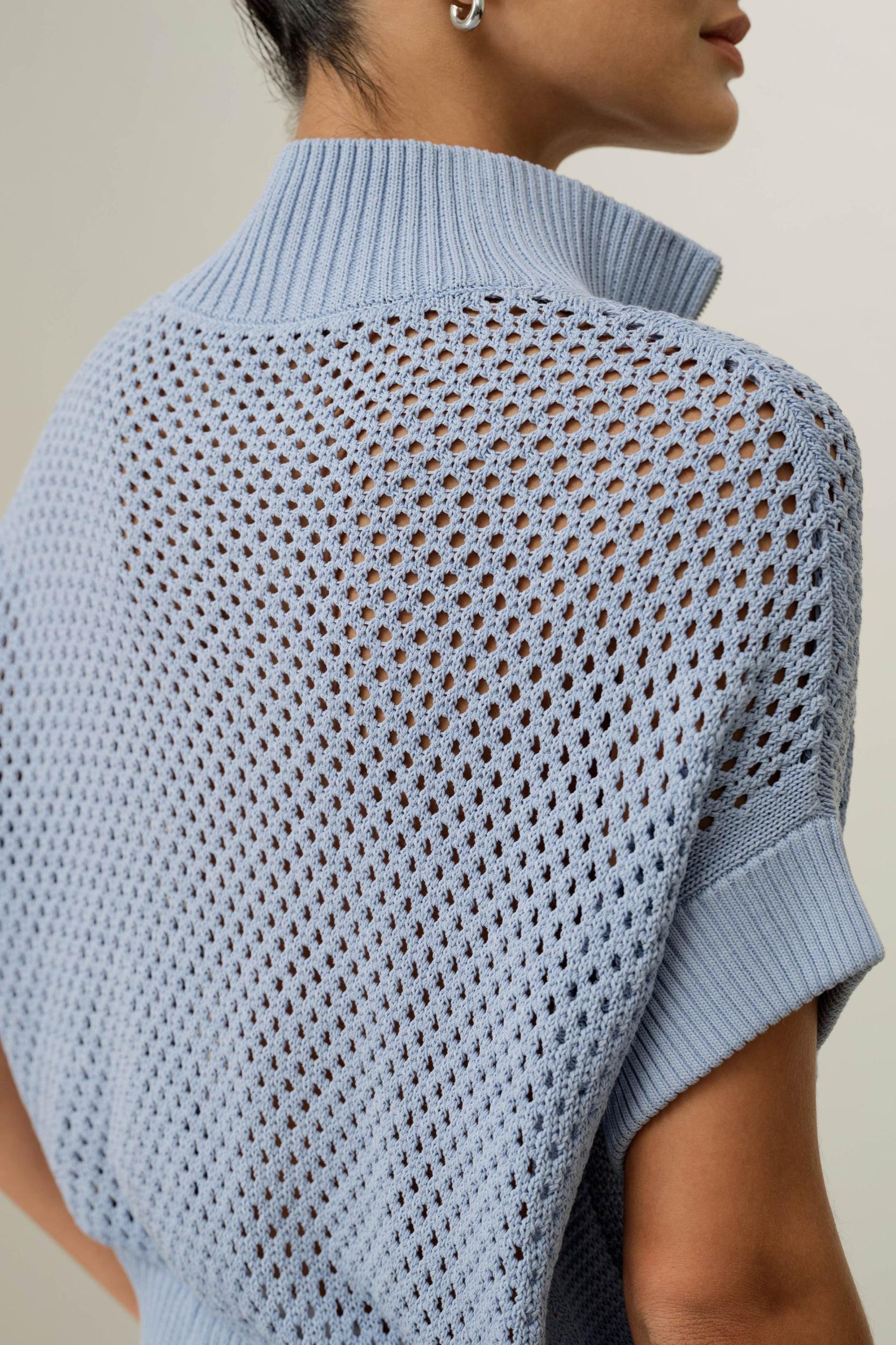 Toscana Pointelle Knit Half-Zip Sweater Product Image