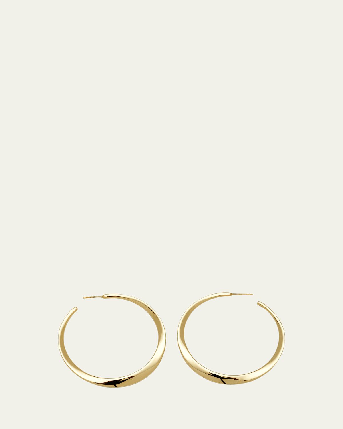Large Twisted Hoop Earrings in 18K Gold Product Image