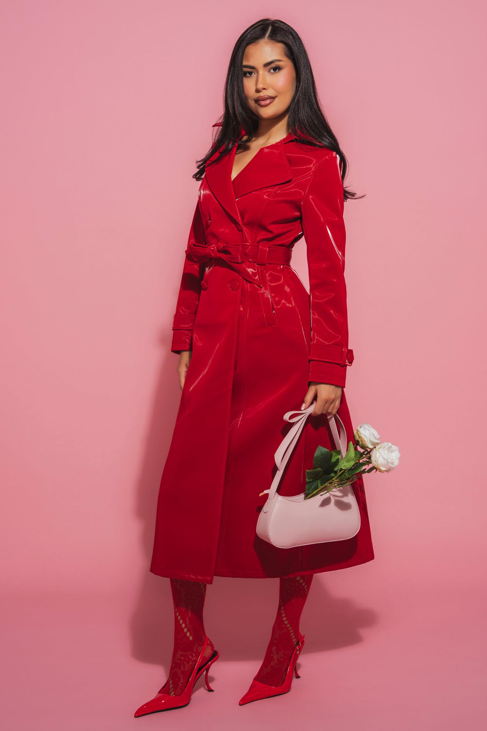 DOZEN ROSES LIQUID VELVET TRENCH Product Image