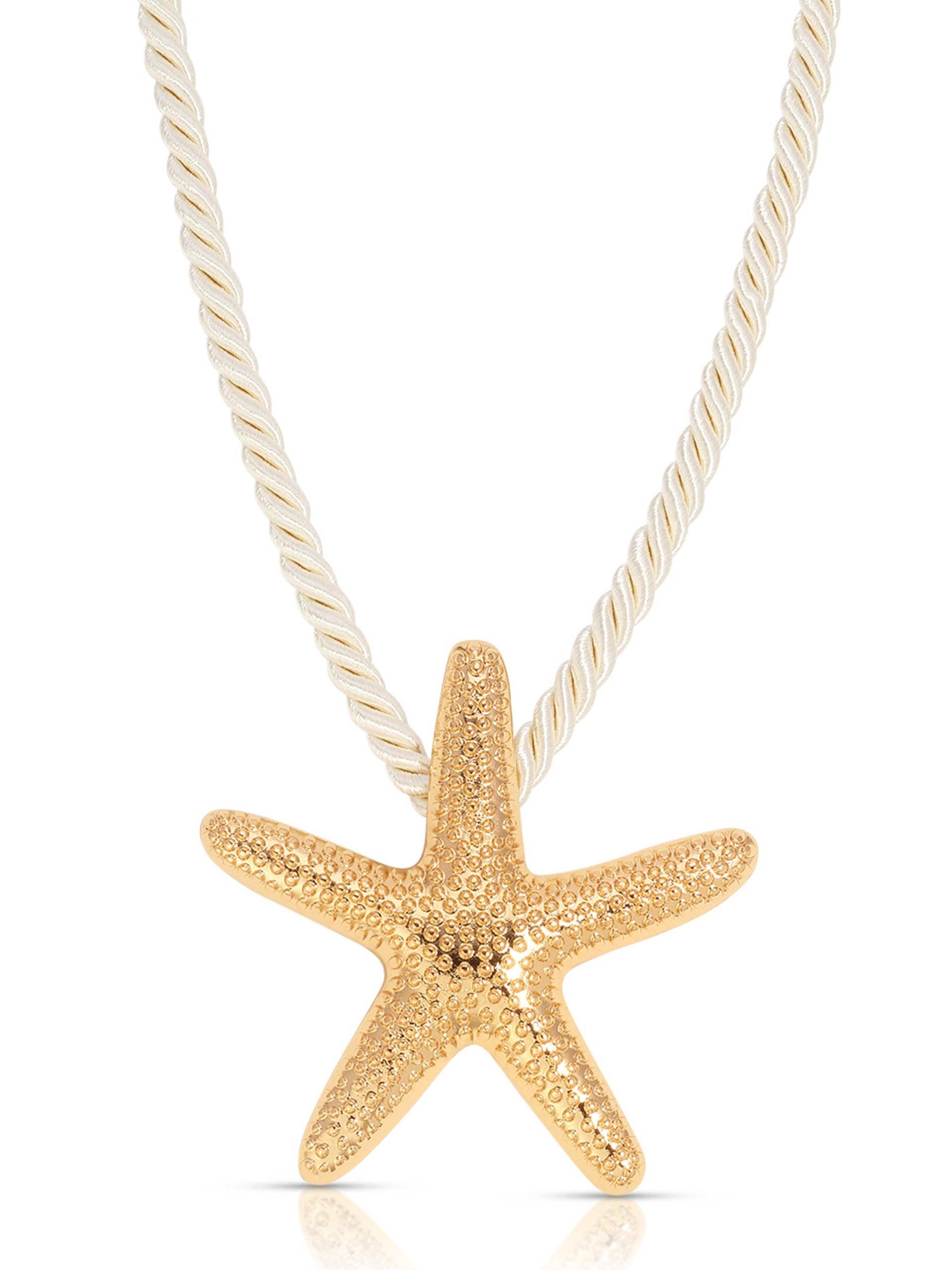 Starfish Statement Pendant Zinc Necklace Product Image