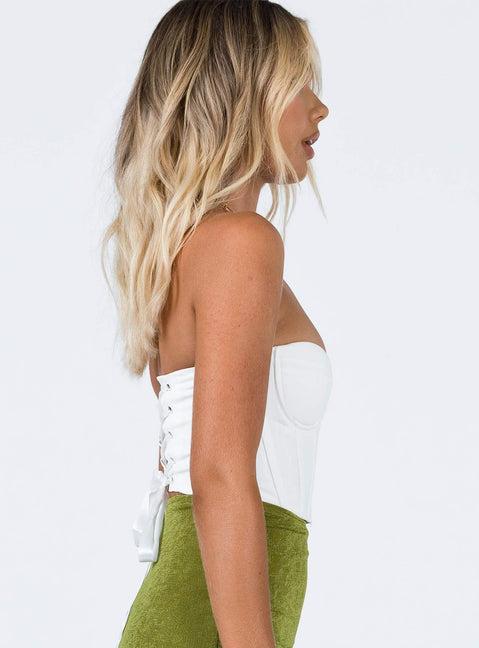 Endless Love Corset Top White Product Image