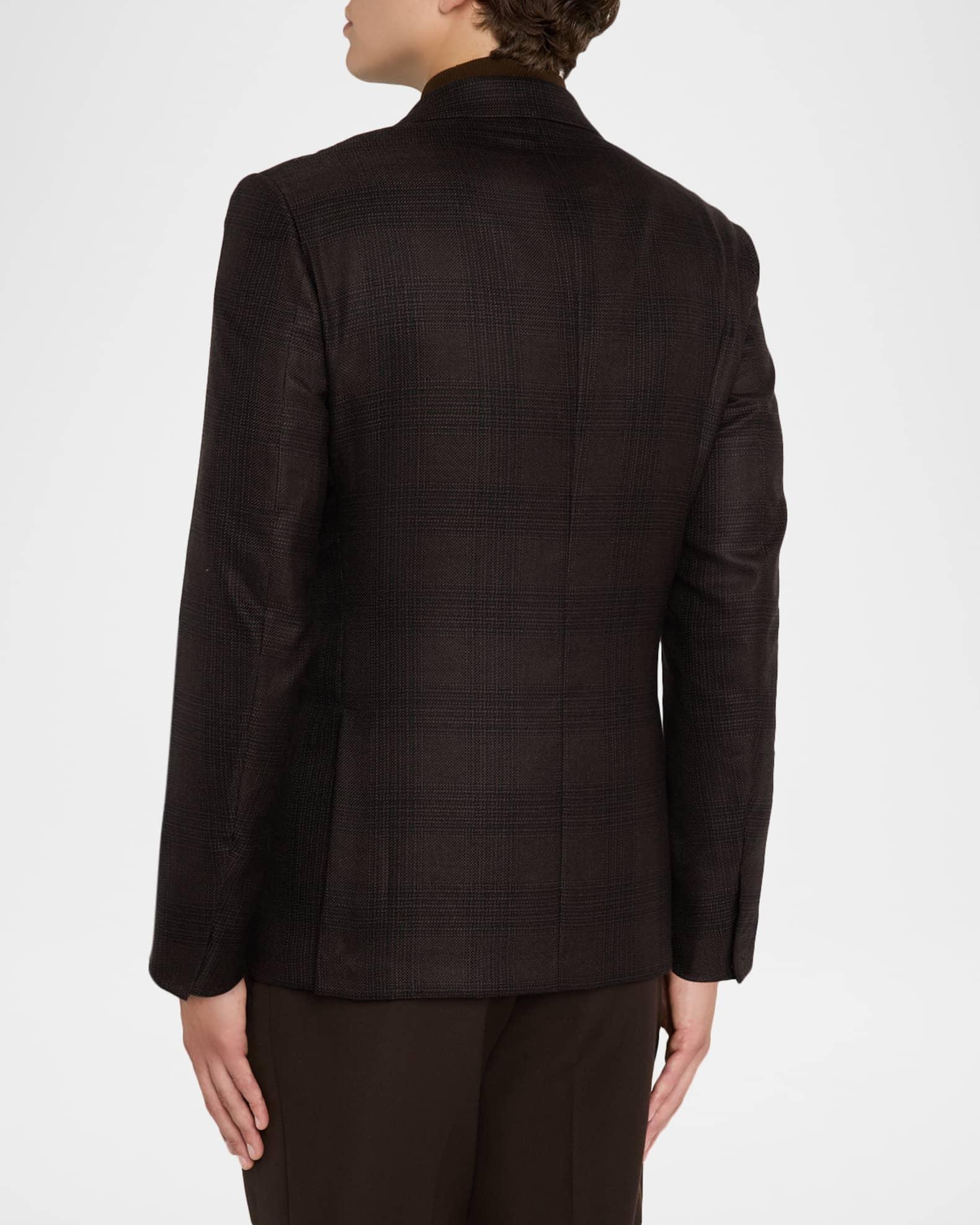 Men's Cashmere and Silk Tonal Plaid Sport Coat Product Image
