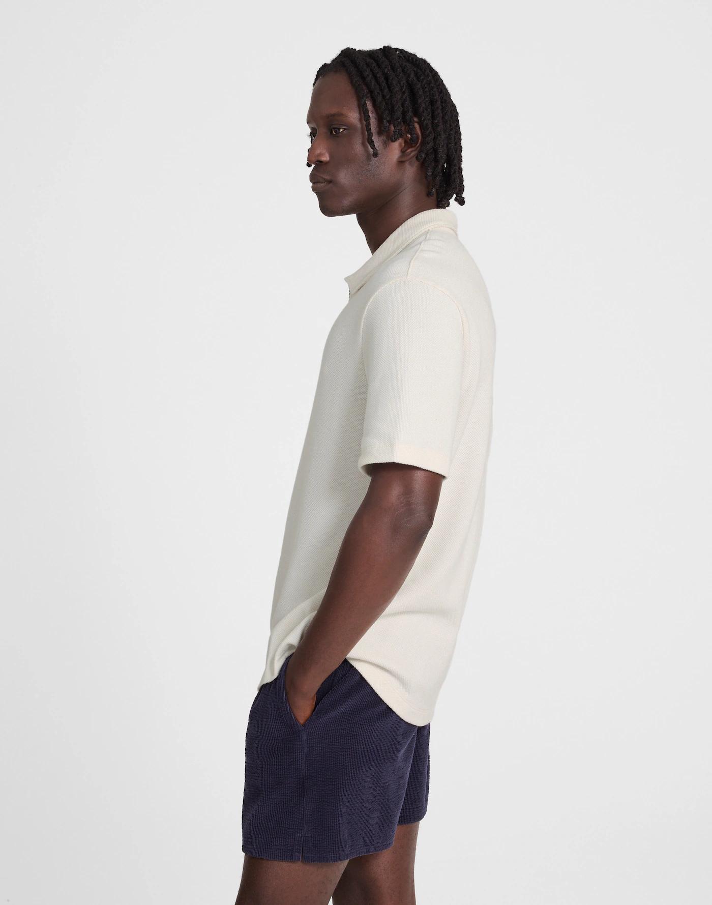 Quarter-Zip Pique Polo Shirt Product Image