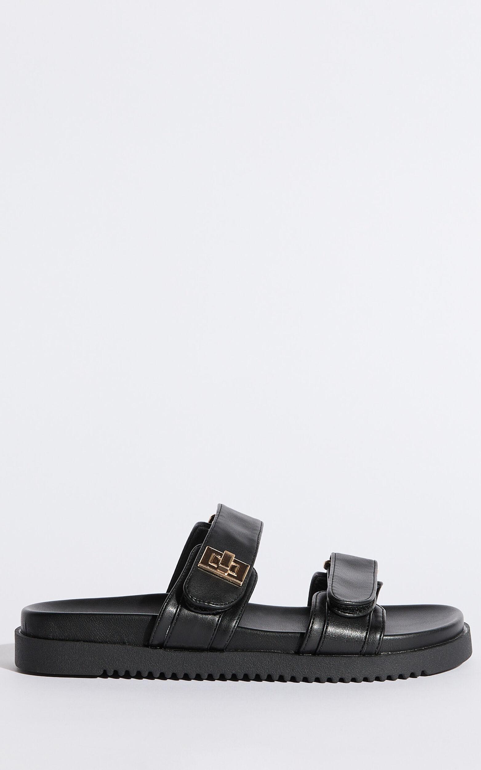 Billini - Amylee Slides with Hardware Detail in Black Product Image