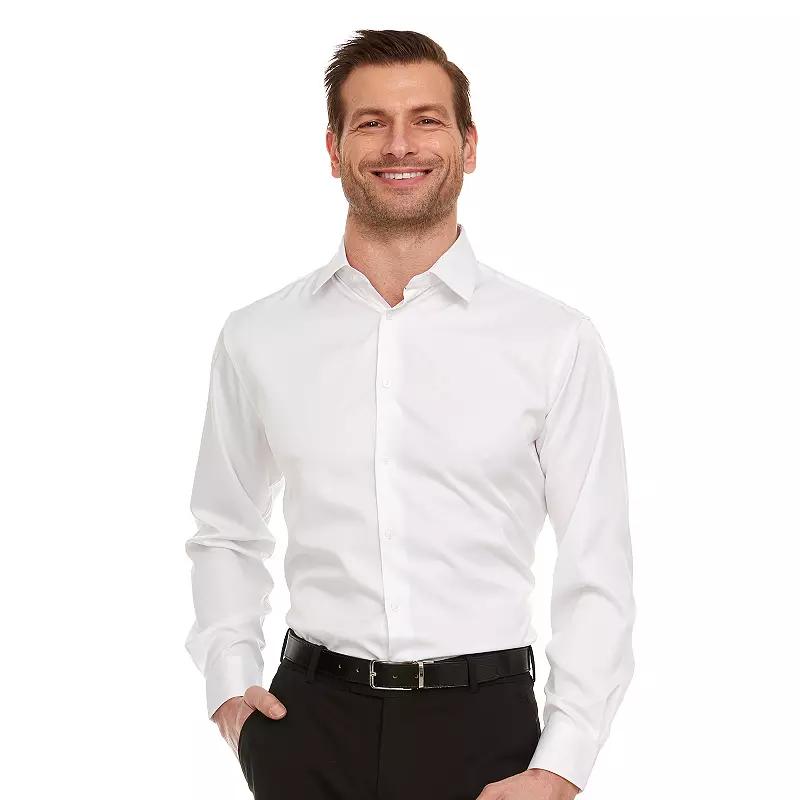 Men's Geoffrey Beene Slim-Fit Sateen Stretch Dress Shirt,  Product Image