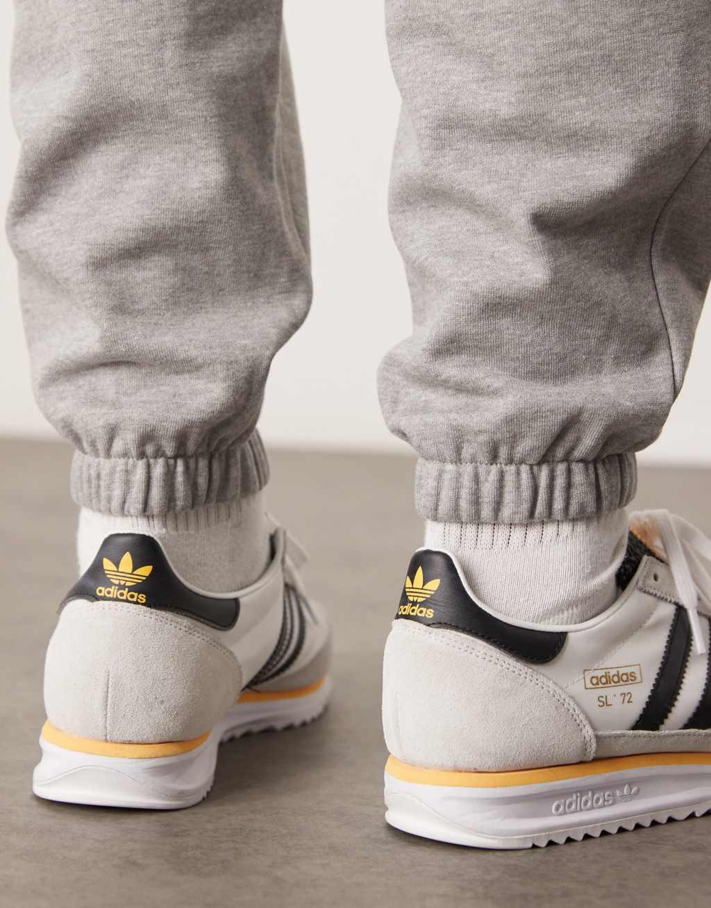 ASOS DESIGN essential tapered sweatpants in heather gray Product Image