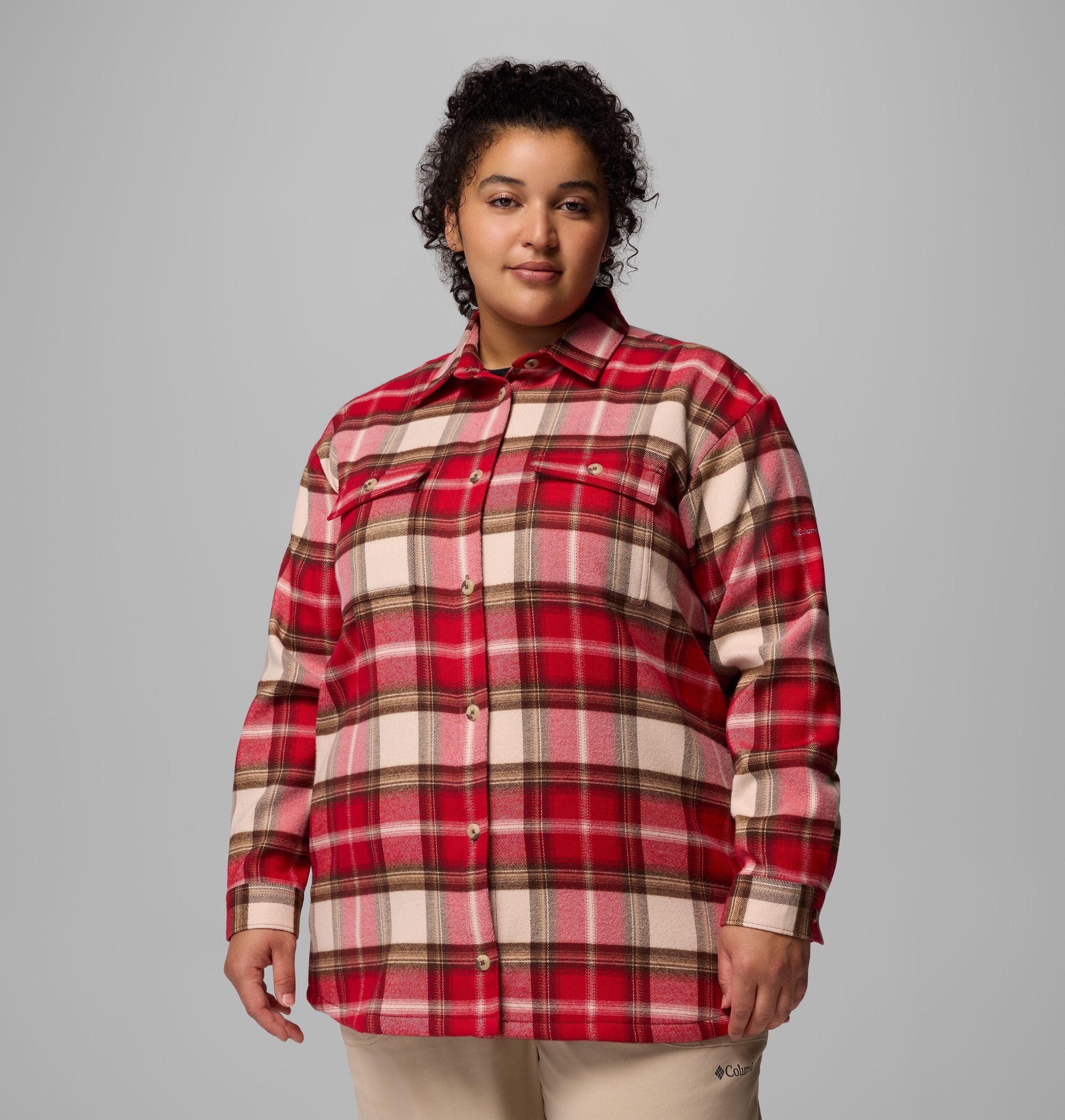 Columbia Womens Blue Point Creek Shirt Jacket - Plus Size- Product Image