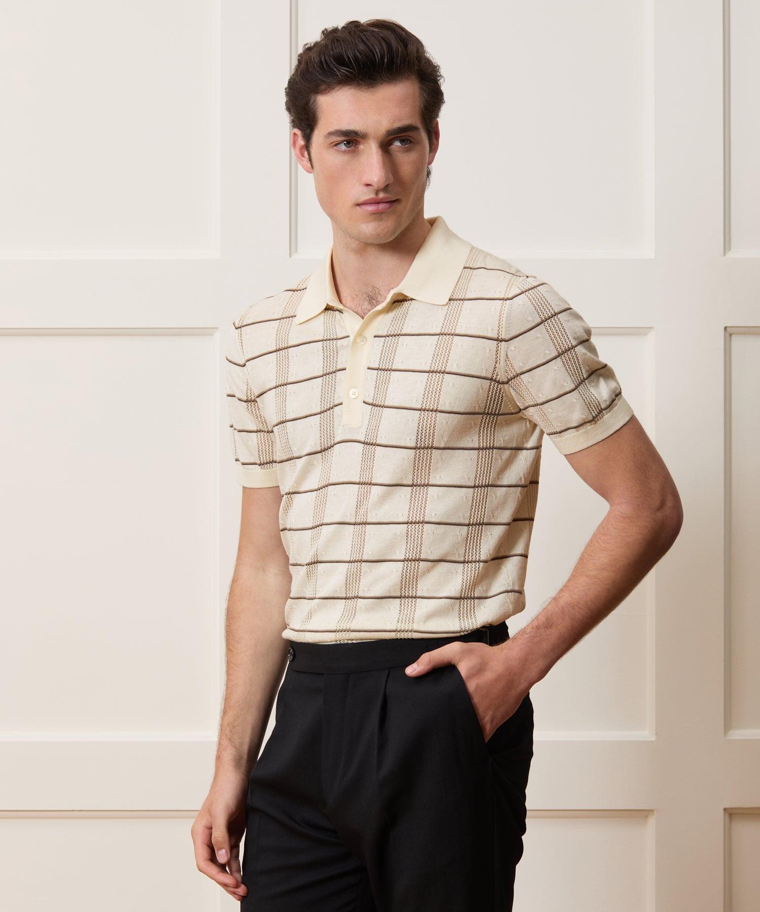 Silk-Cotton Sweater Polo Product Image