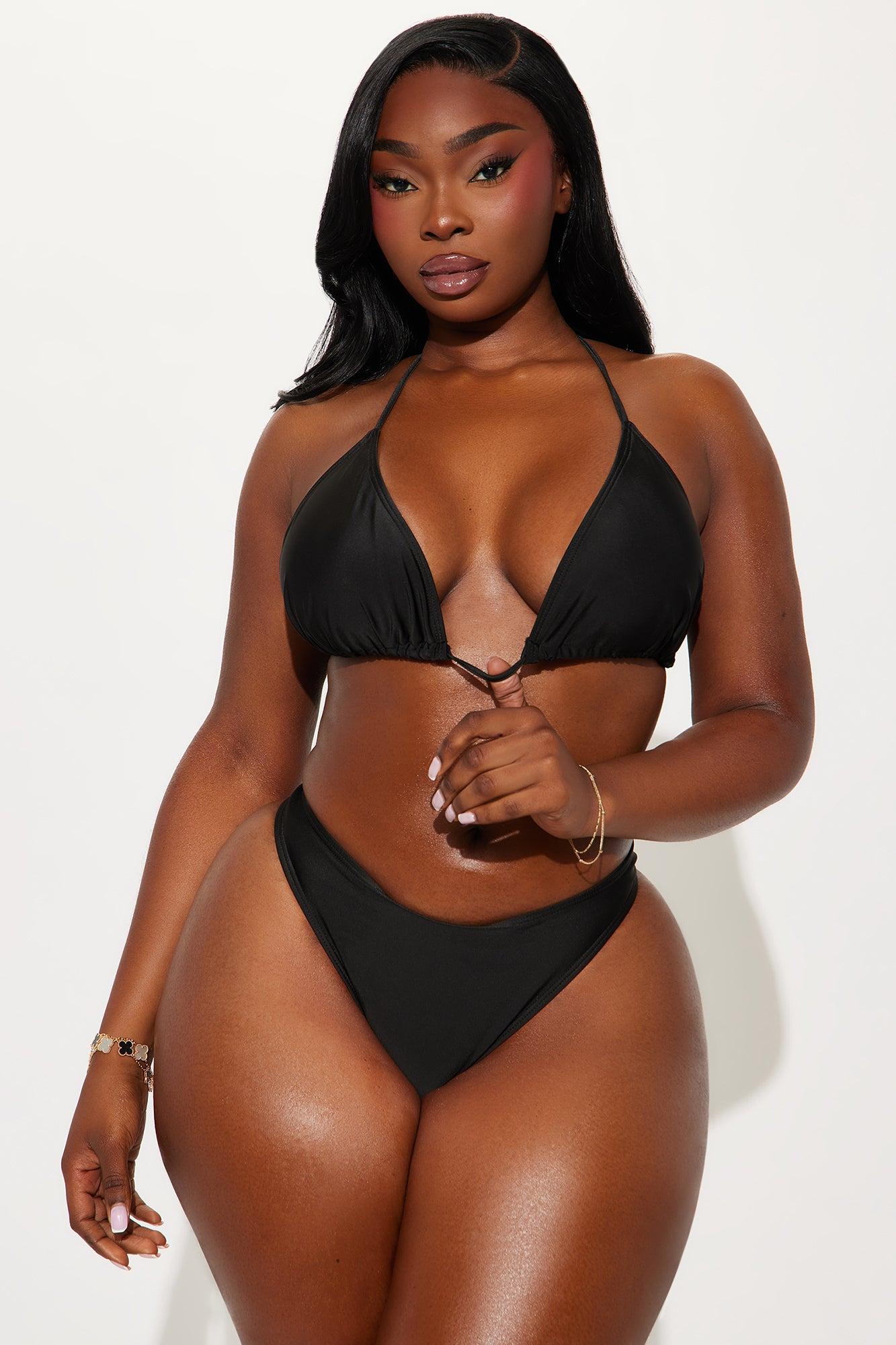 Sweet Summer Love 3 Piece Bikini Set - Black Product Image