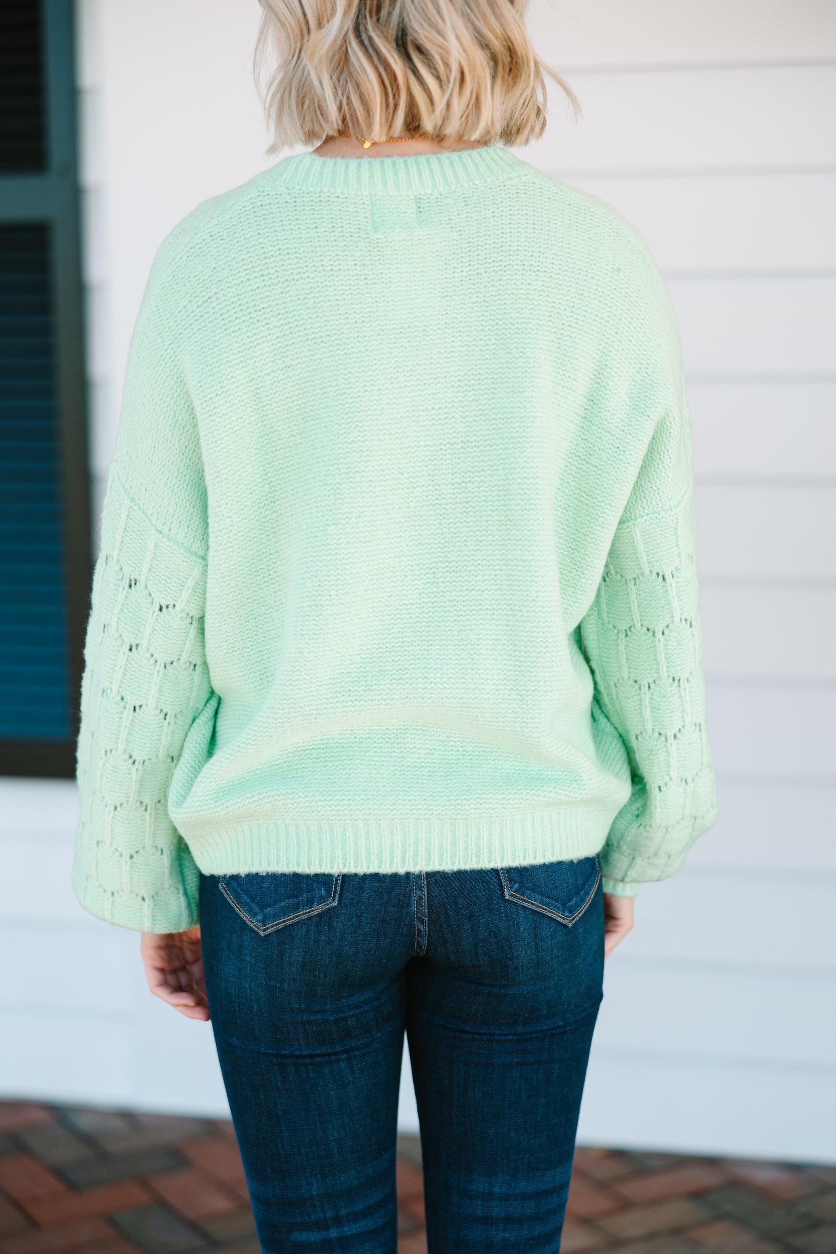 Feeling Close To You Mint Sweater Female Product Image