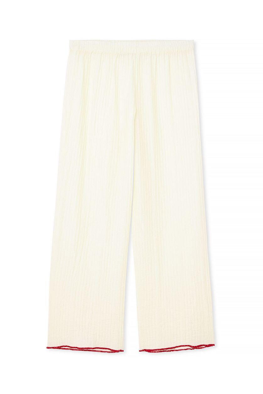 Crinkled Contrast Binding Pants Product Image