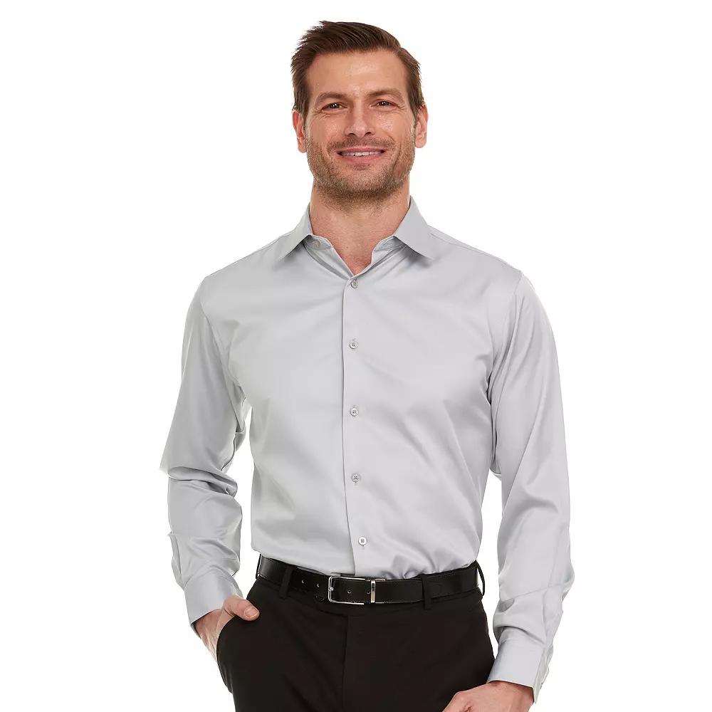 Men's Geoffrey Beene Slim-Fit Sateen Stretch Dress Shirt,  Product Image