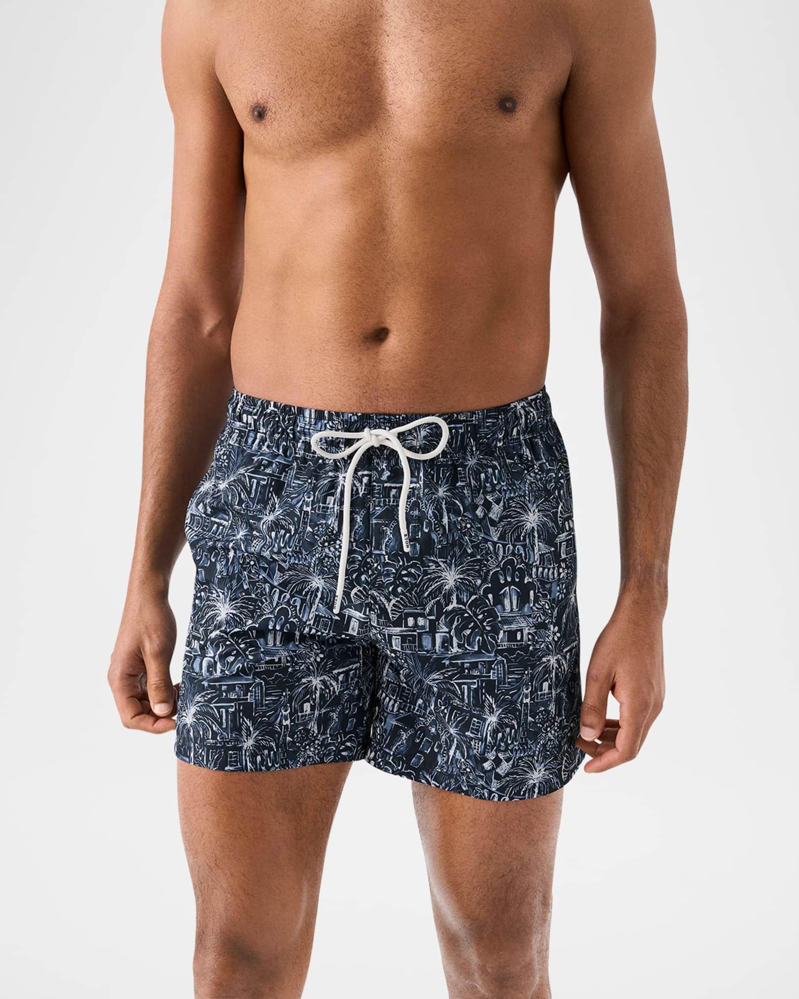 Men's Palm Tree Slim Swim Trunks Product Image