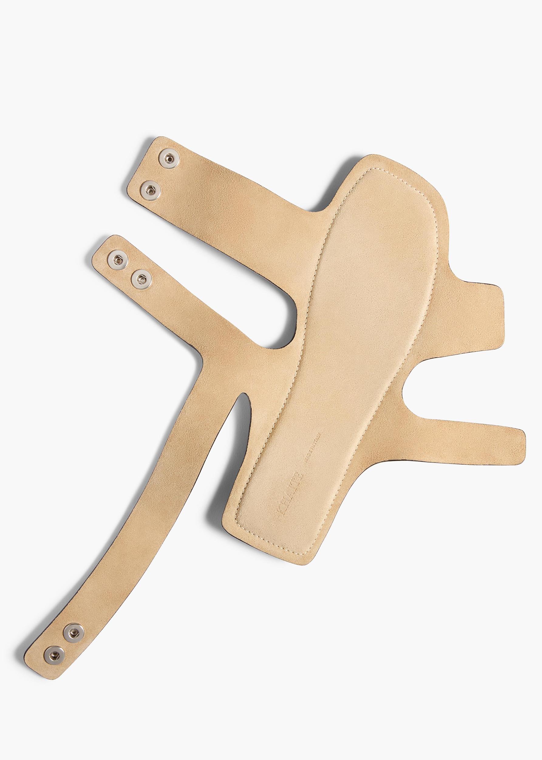 Boden Sandal in Natural Python-Embossed Leather with Silver Studs Product Image