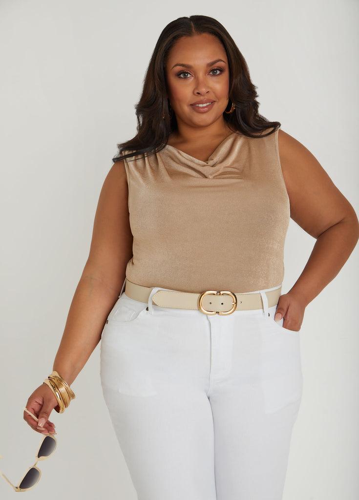 Draped Metallic Top Product Image