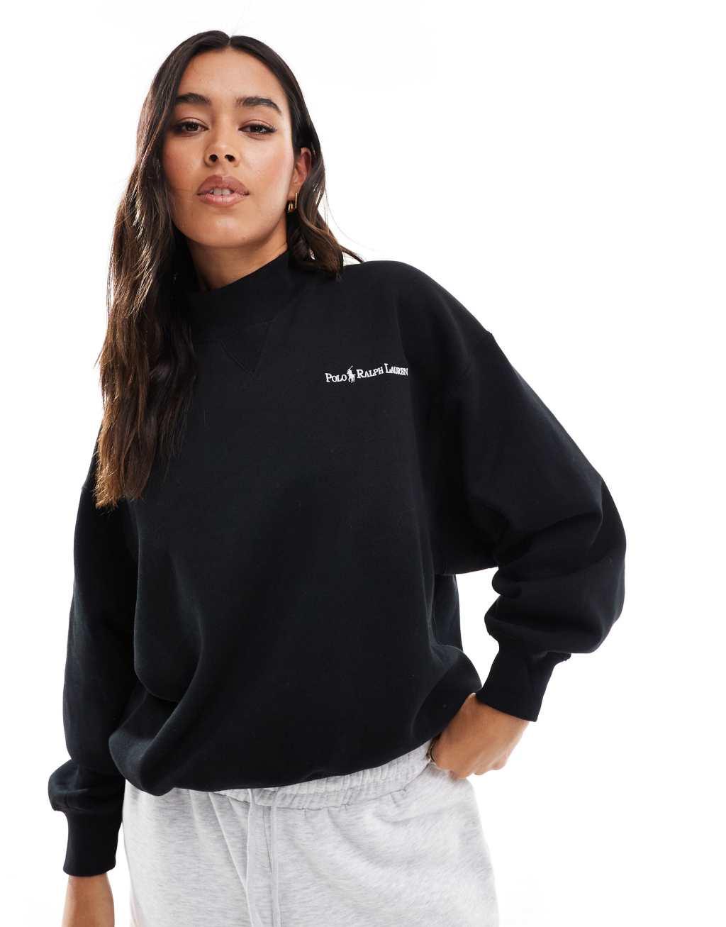 Polo Ralph Lauren sweatshirt with small logo in black Product Image