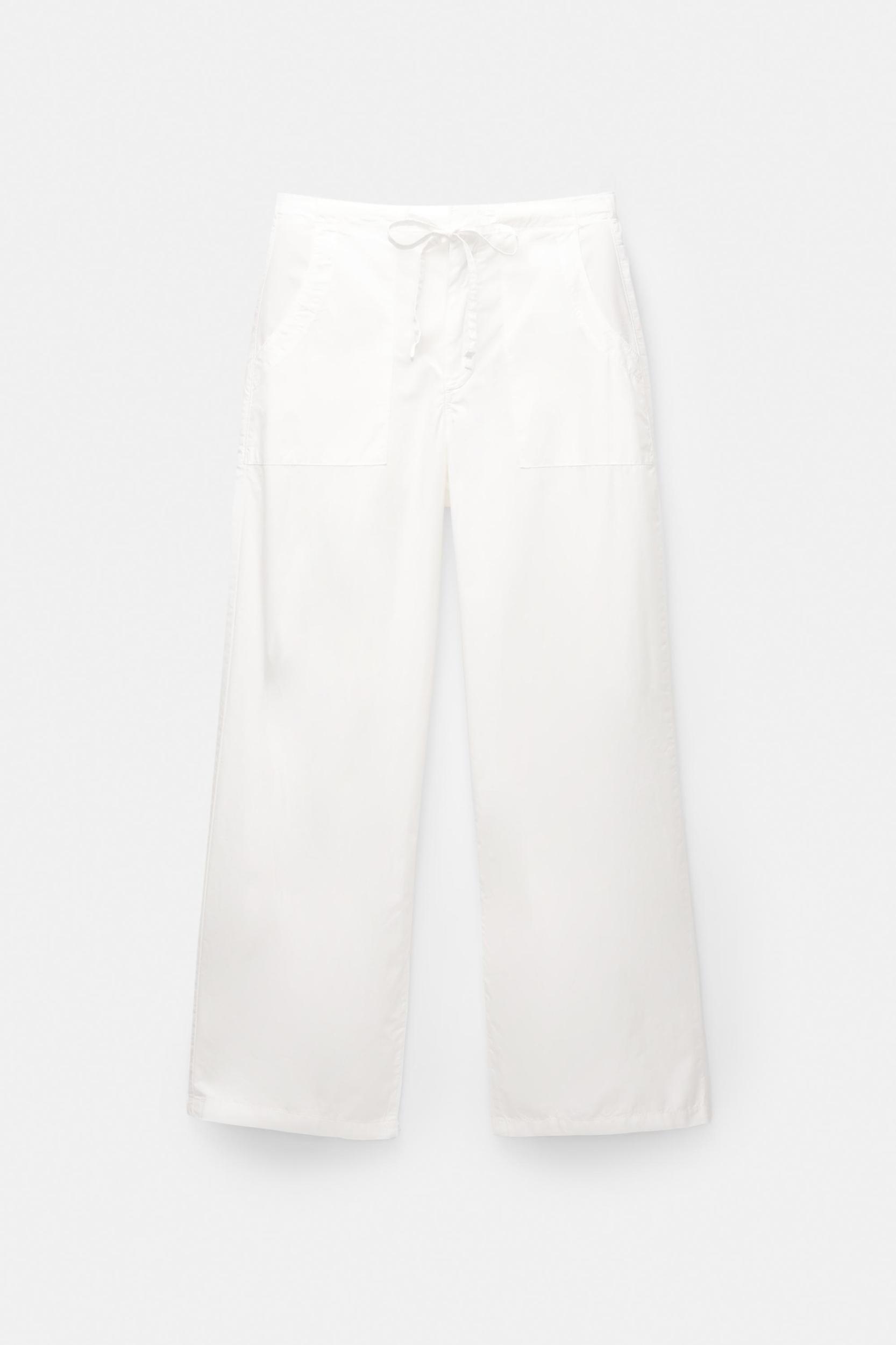 Baggy poplin trousers Product Image