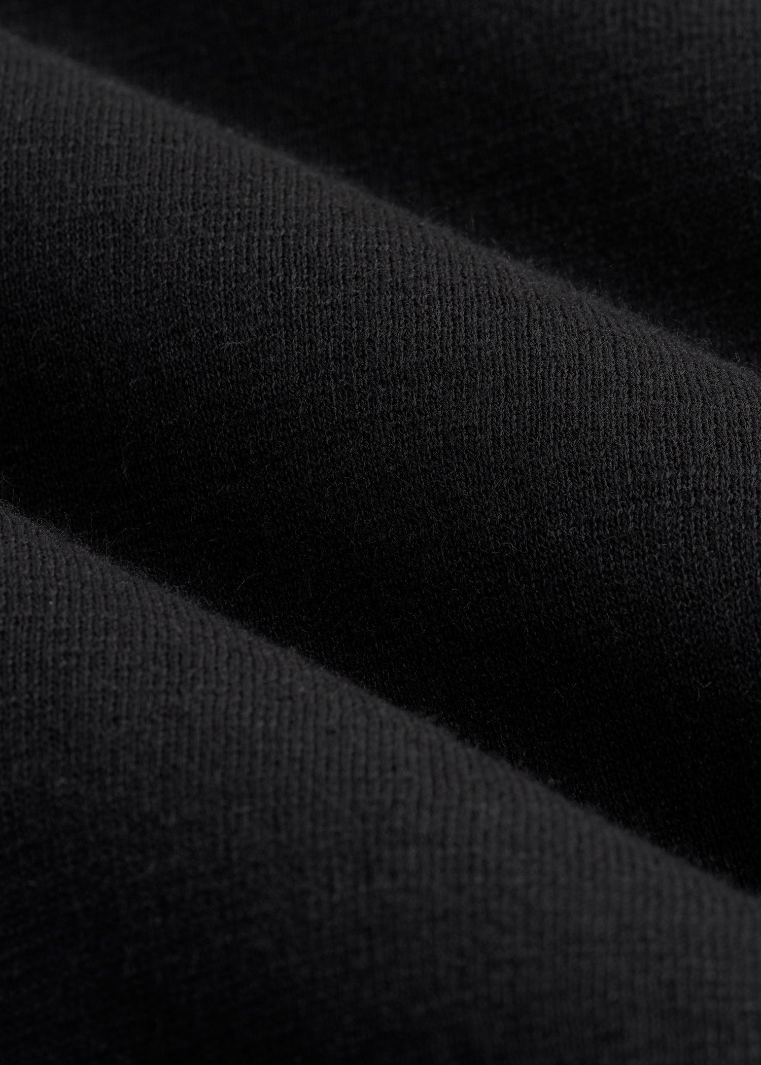 Linen Blend Split Hem V-Neck Sweater for Tall Women in Black Female Product Image