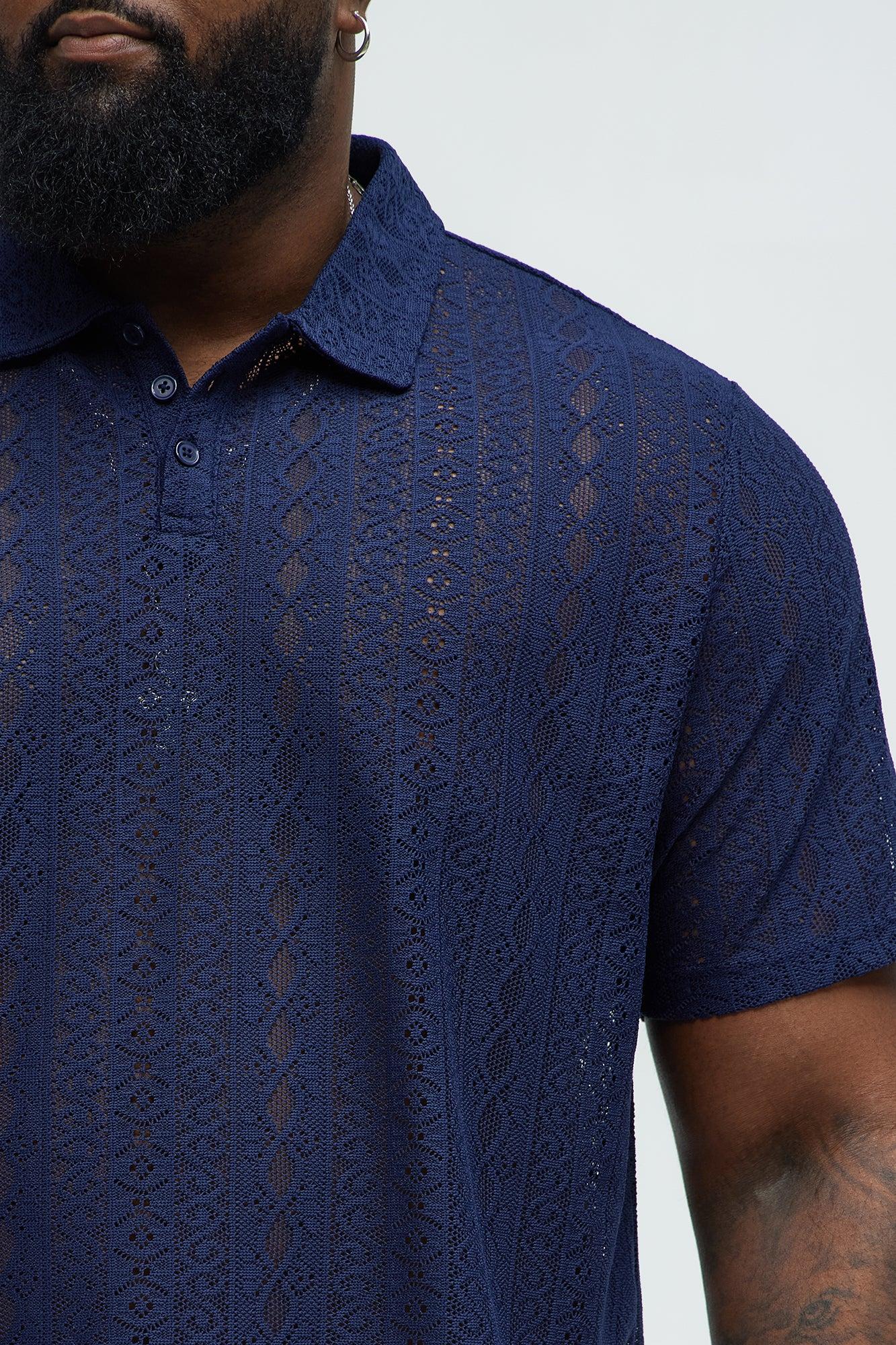 Rue Khali Knit Polo Shirt - Navy Product Image