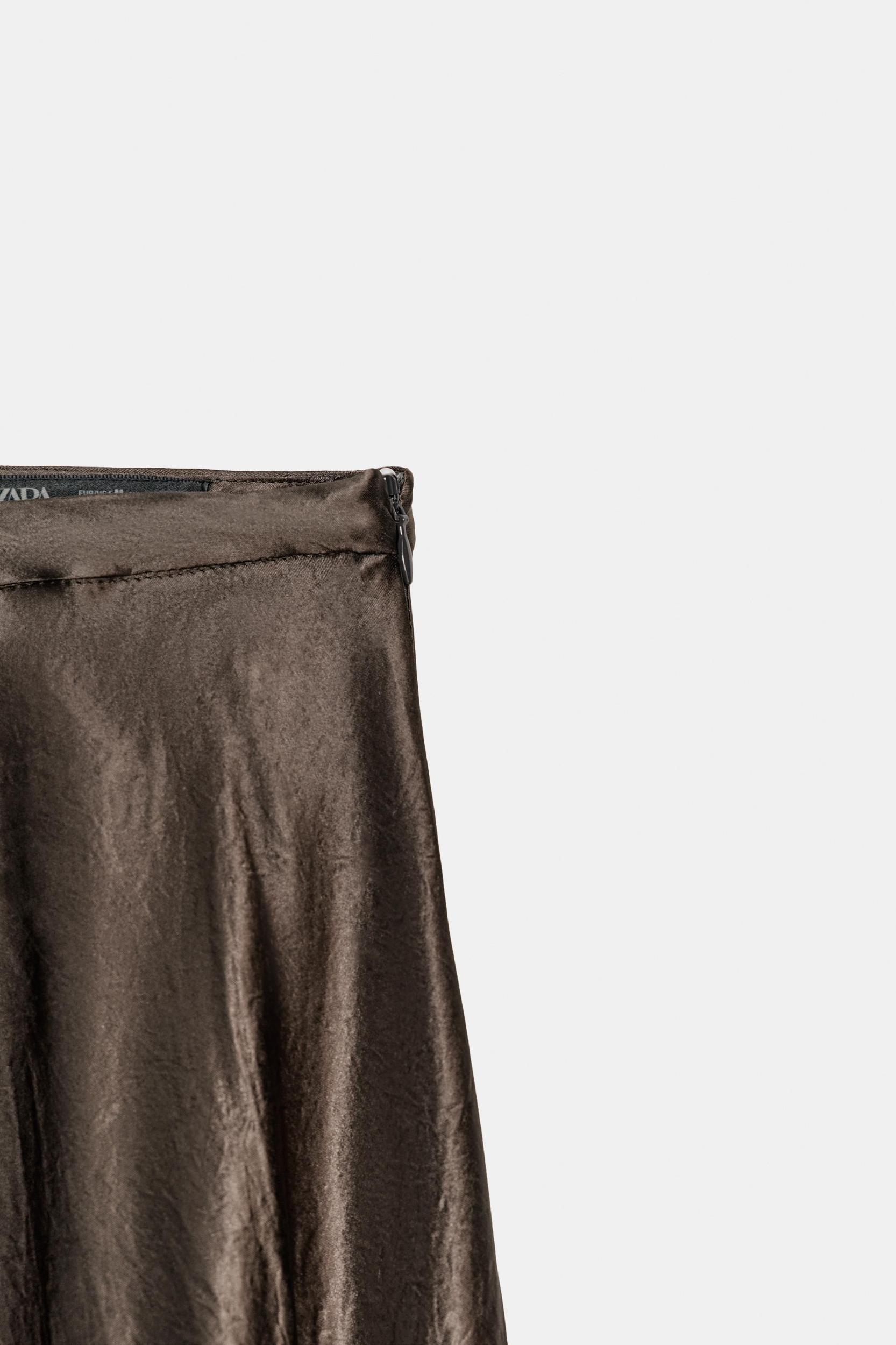 ZW COLLECTION LIMITED EDITION SATIN EFFECT MIDI SKIRT Product Image