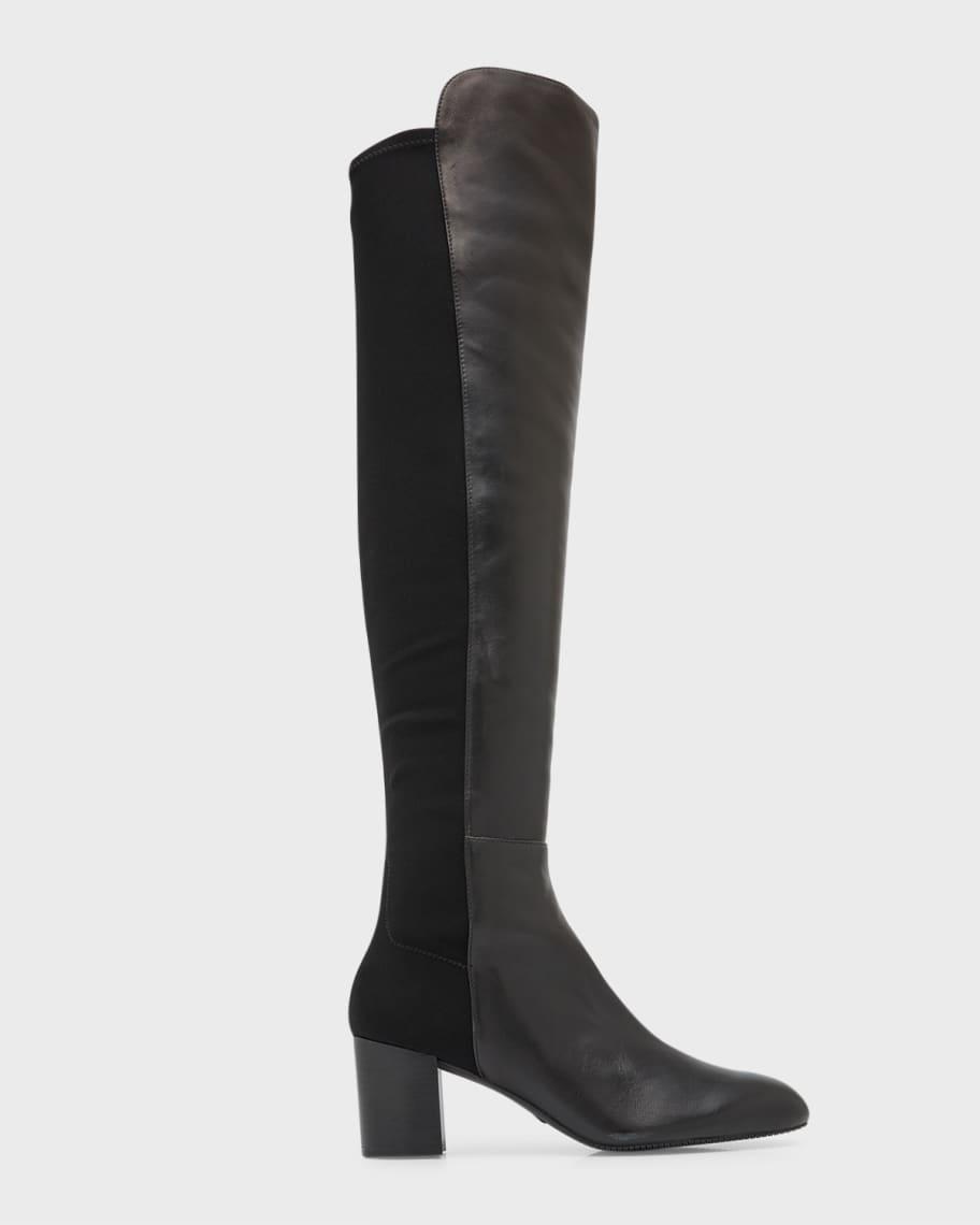 Stretch Leather Over-The-Knee Boots Product Image