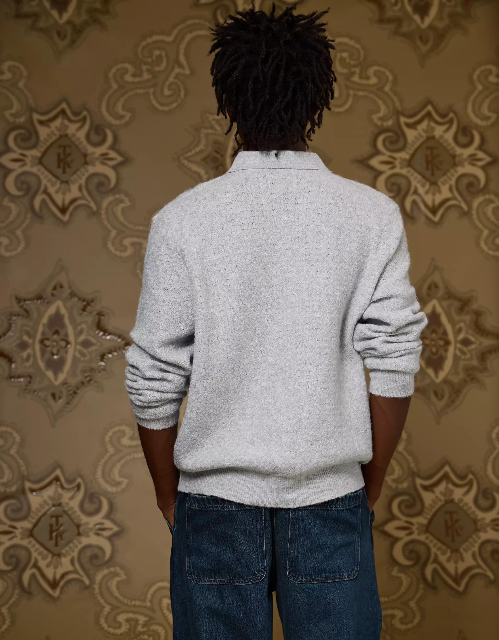 AE x Tru Kolors Long Sleeve Sweater Polo Product Image