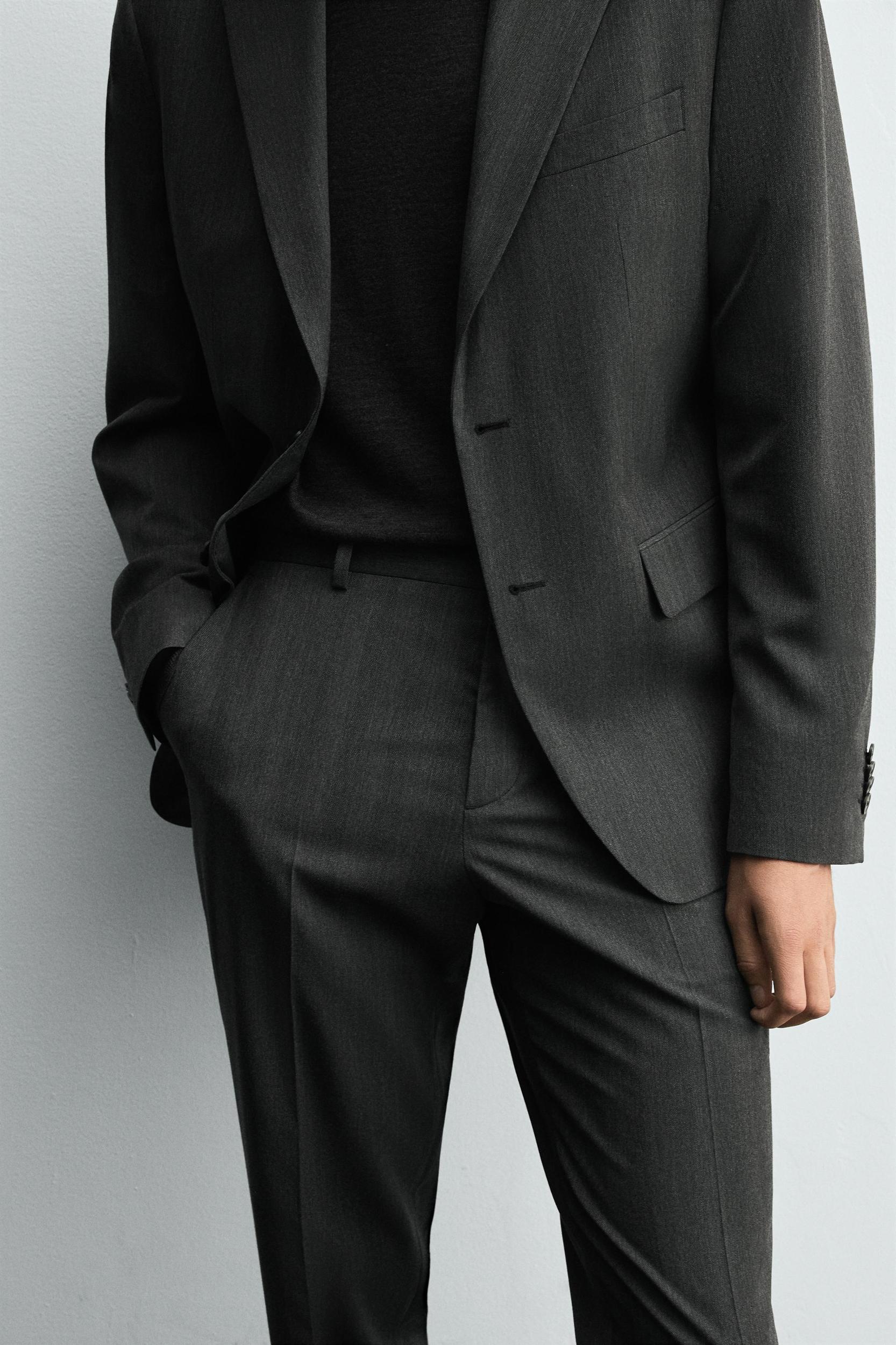 HERRINGBONE SUIT PANTS Product Image