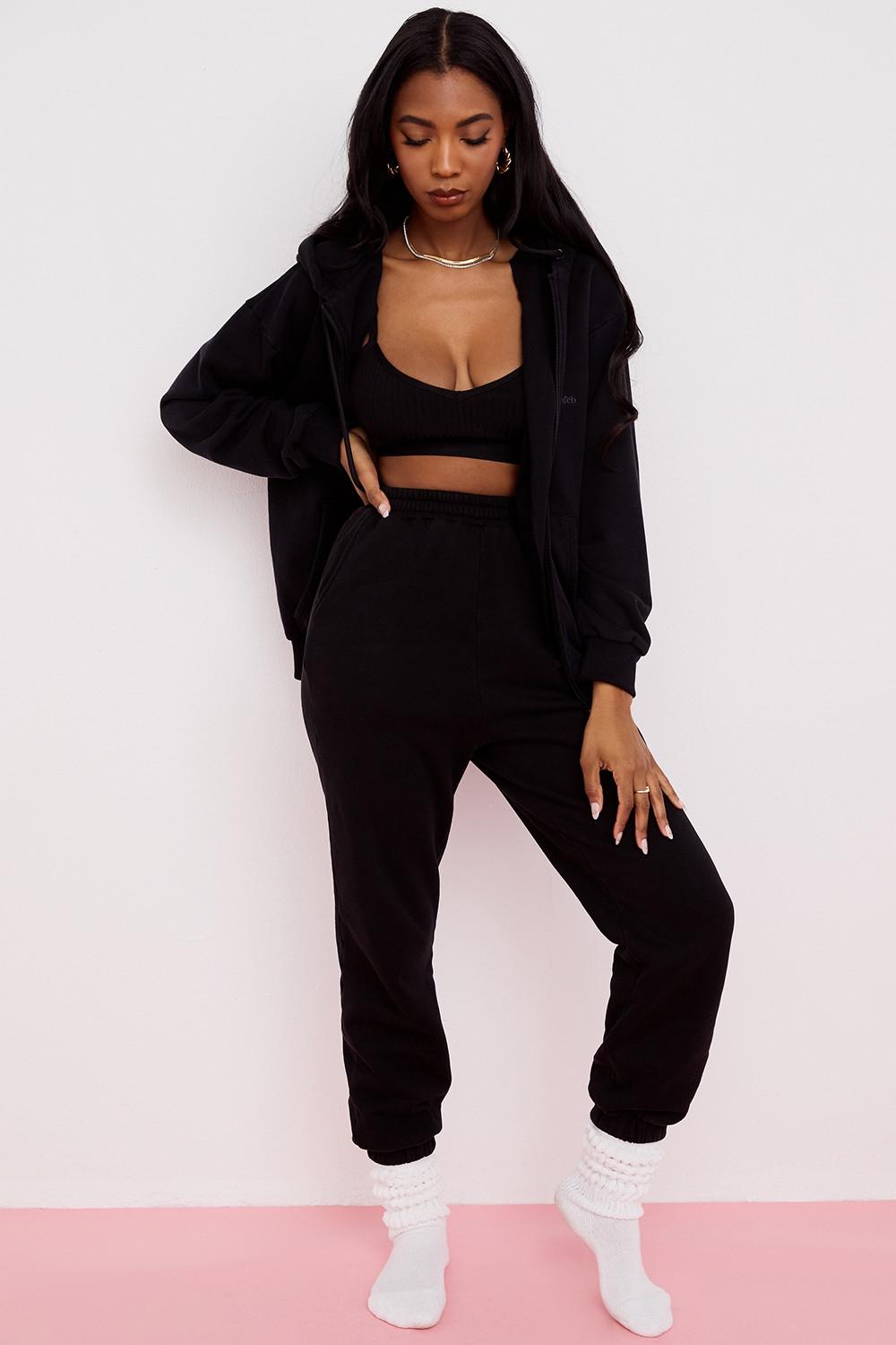 Storm  ink cotton fleece-back zip through hoodie Product Image