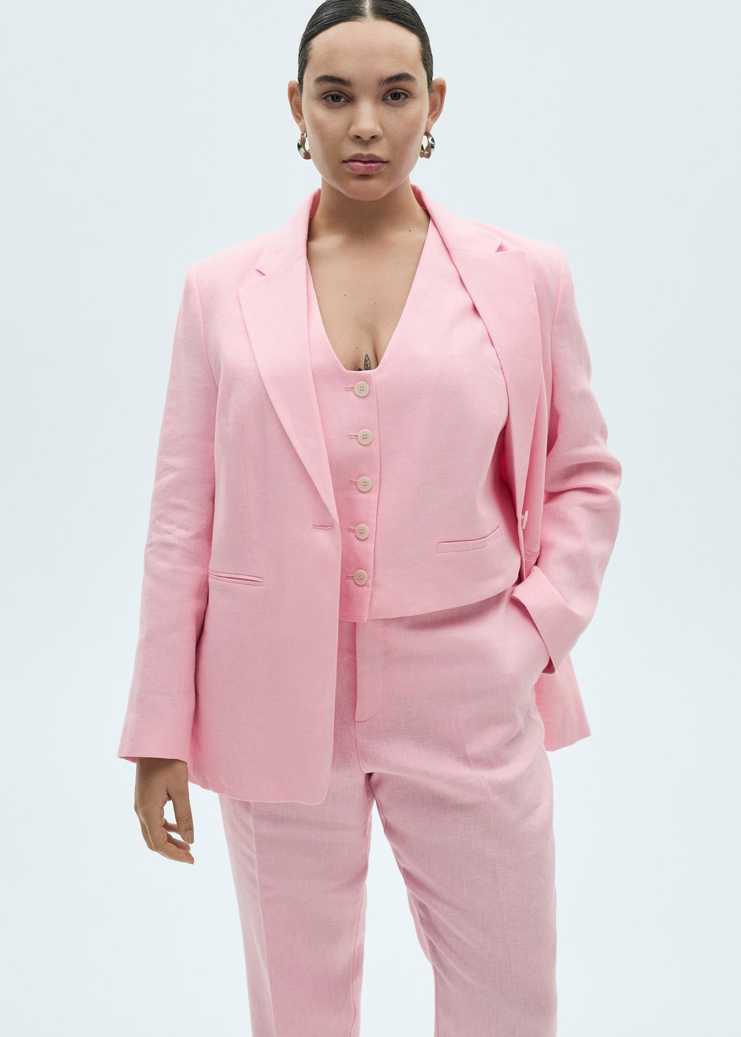 Linen suit trousers - Women | MANGO USA Product Image