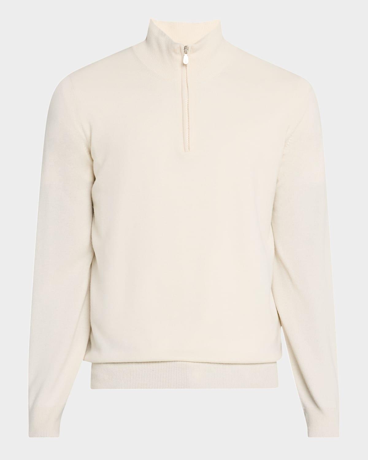 Mens Cashmere Half-Zip Sweater Product Image
