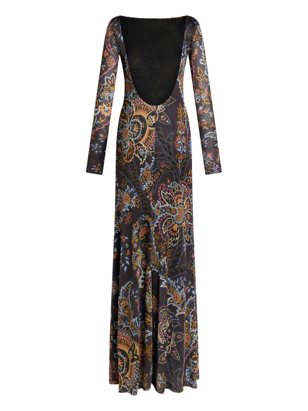 paisley print maxi-dress Product Image