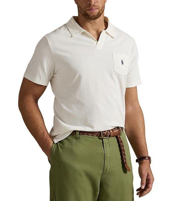 Polo Ralph Lauren Big & Tall Linen-Blend Jersey Short Sleeve Polo Shirt Product Image