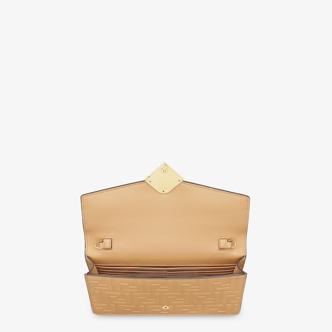 FF Diamonds Wallet On ChainLight brown FF leather wallet Product Image