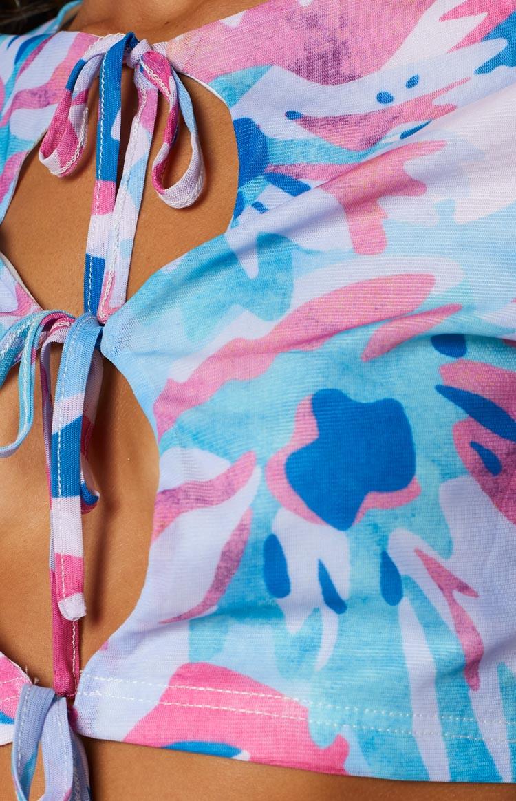 Shaula Pink Front Tie Mesh Top Baby Product Image