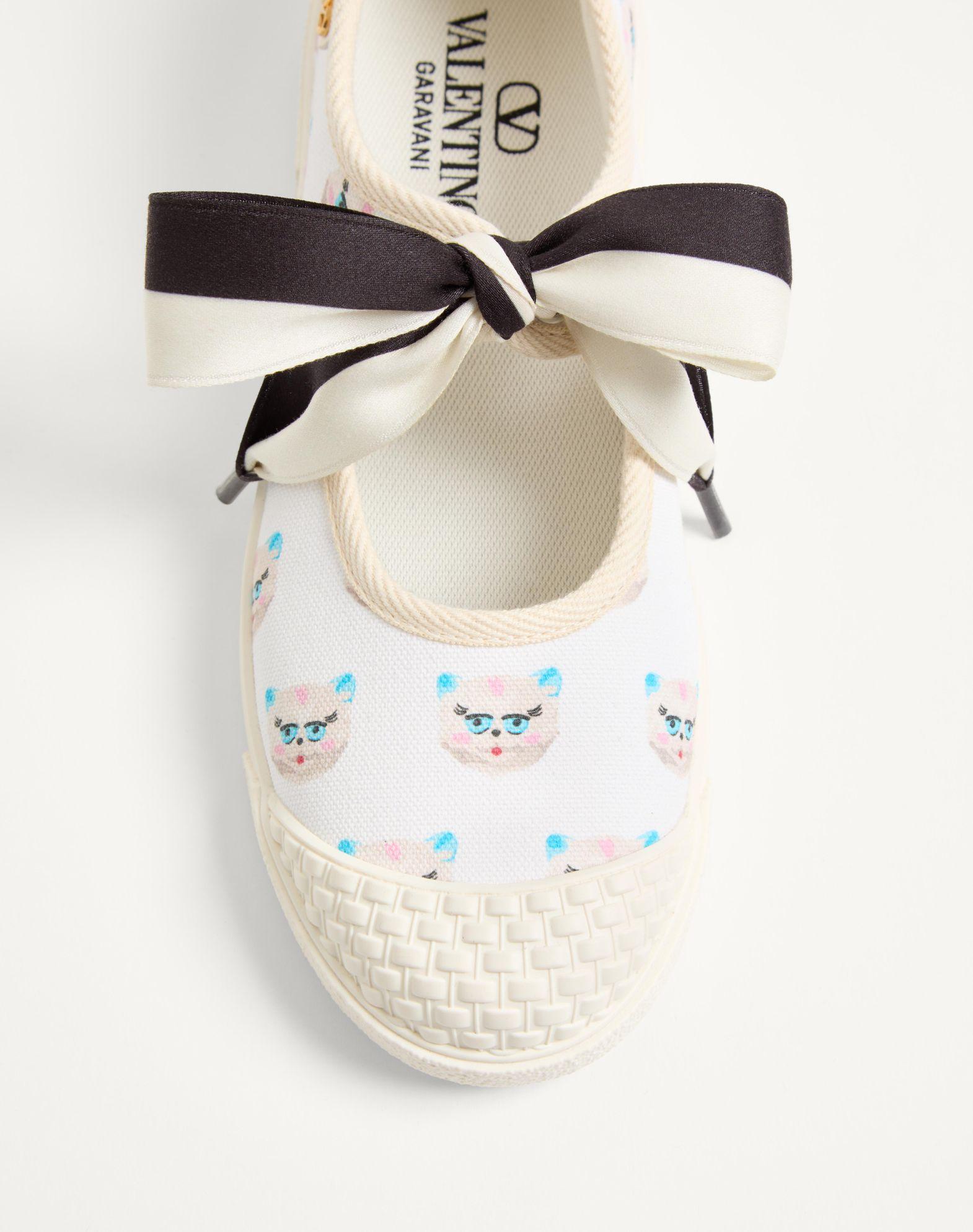 Bay By Bay Ballerina Fabric Sneaker With Le Chat De La Maison Print Product Image