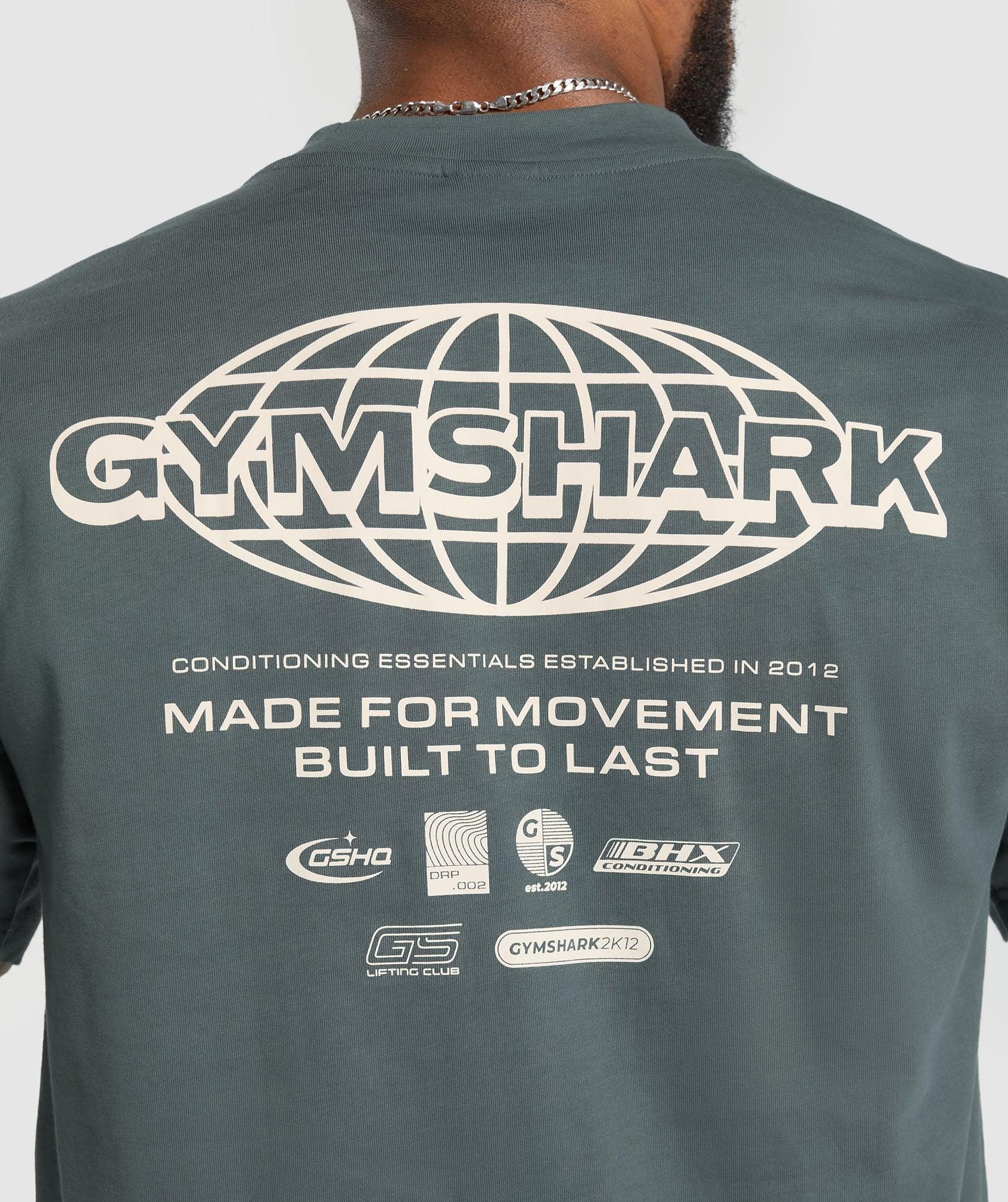 Gymshark Worldwide T-Shirt - Strong Grey Male Product Image