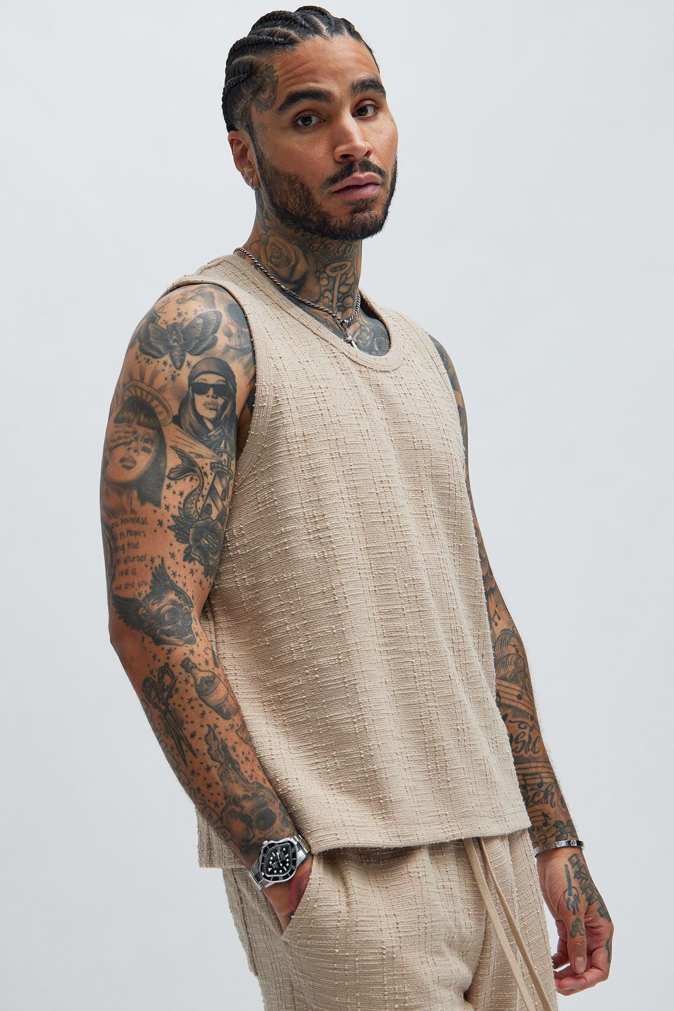 Jordan Textured Tank Top - Tan Product Image