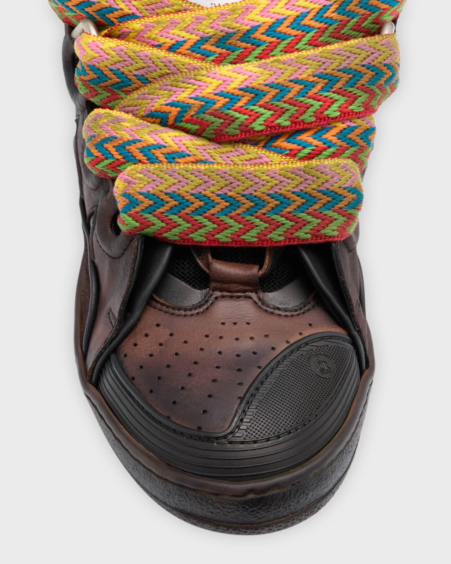 Men's Curb Leather Low-Top Sneakers Product Image