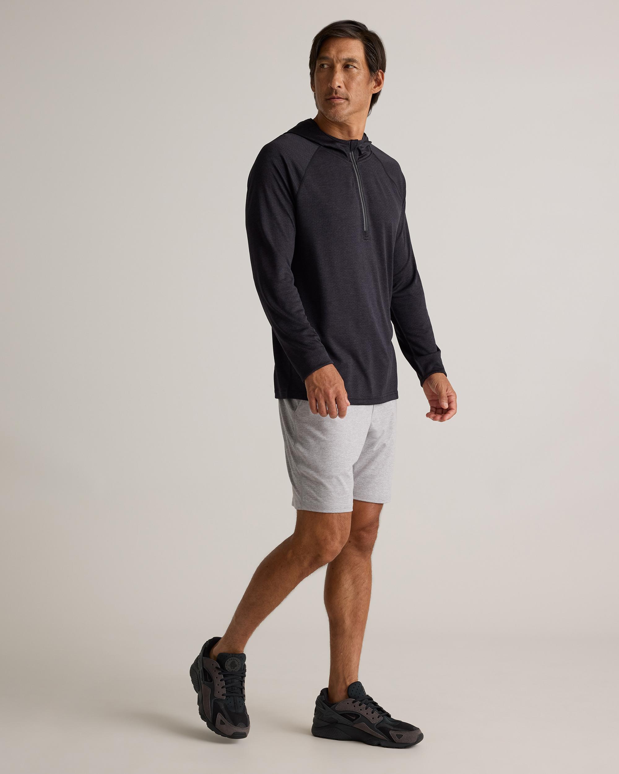 Quince | Men's Mesh Performance Training Quarter Zip Hoodie Recycled Polyester Product Image