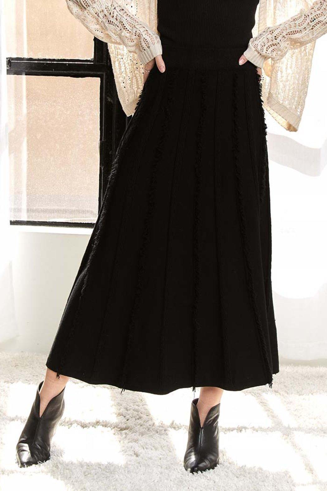 Solid Waist Tie Skirt Product Image