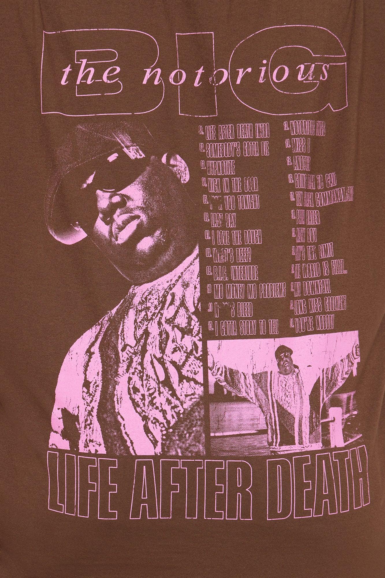 Biggie Spread Love Washed Oversized Tee - Dark Brown Female Product Image