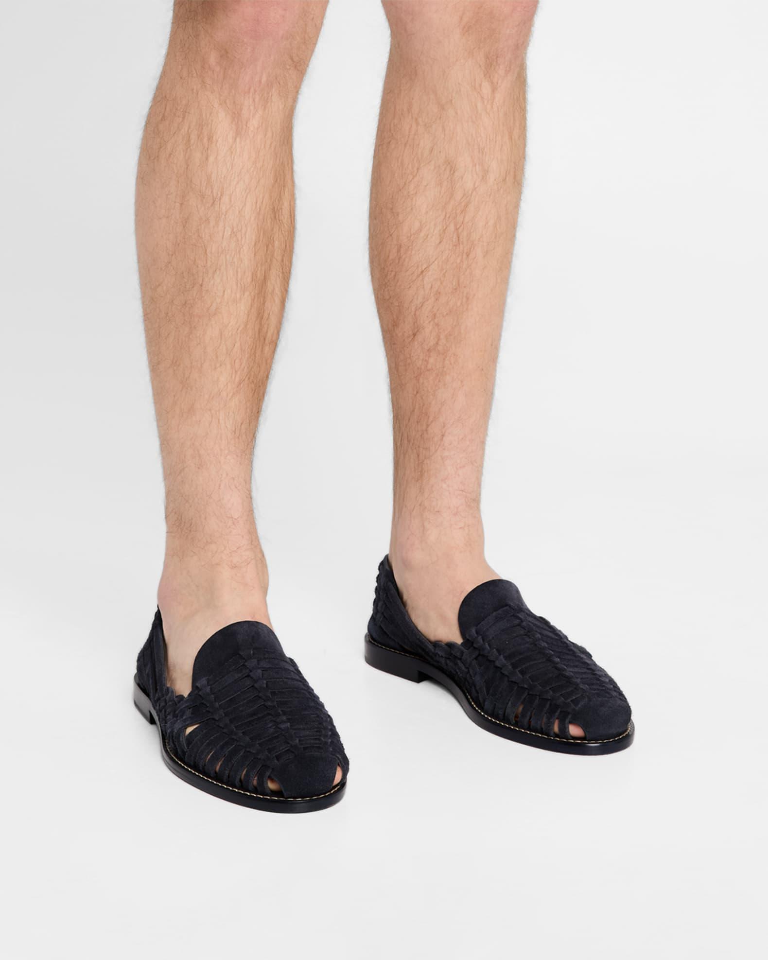 Men's Woven Suede Sandals  Product Image