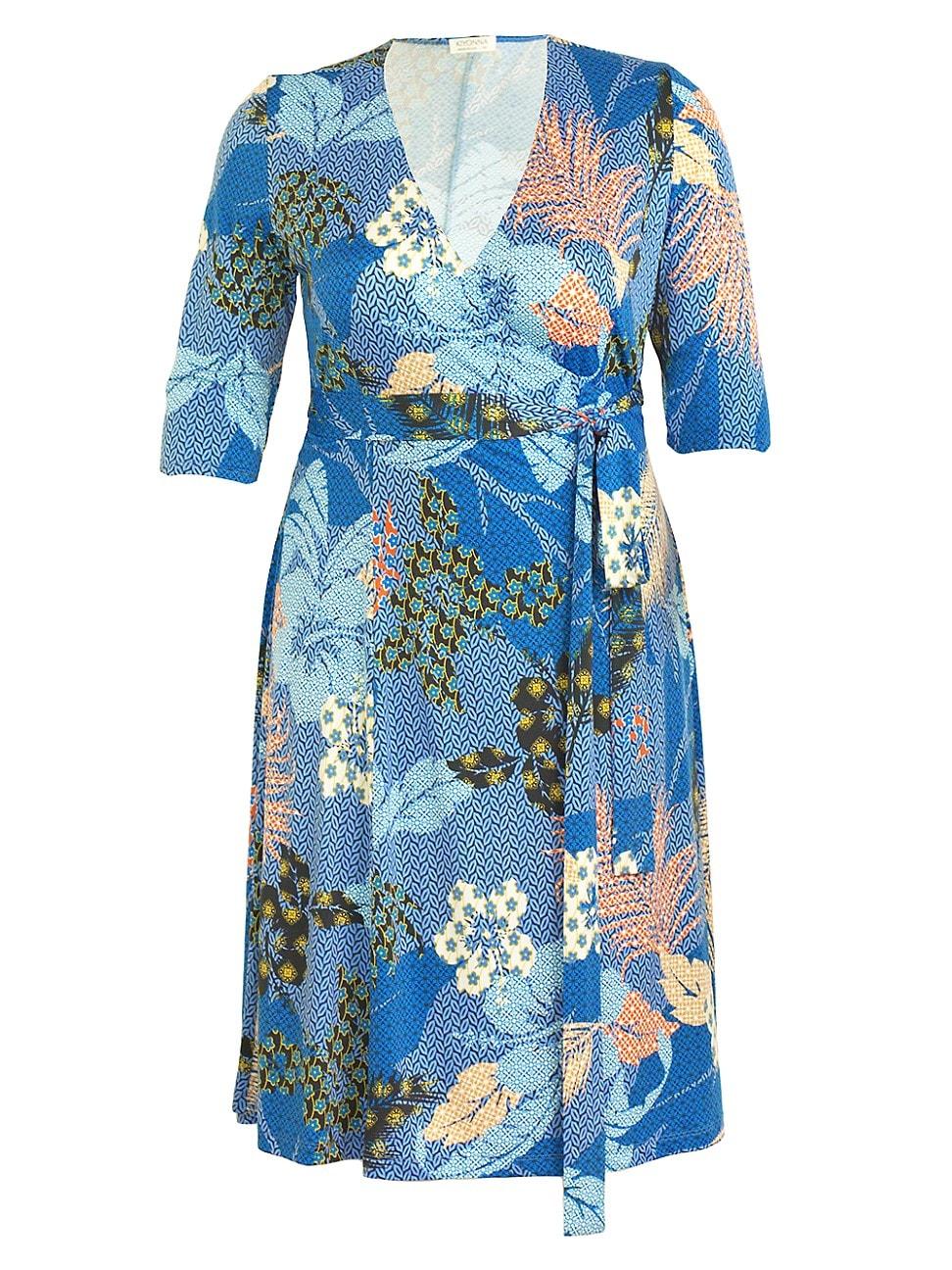 Womens Essential Floral Wrap Dress Product Image
