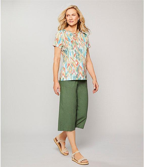 Allison Daley Linen Blend Pull-On Capri Pants Product Image