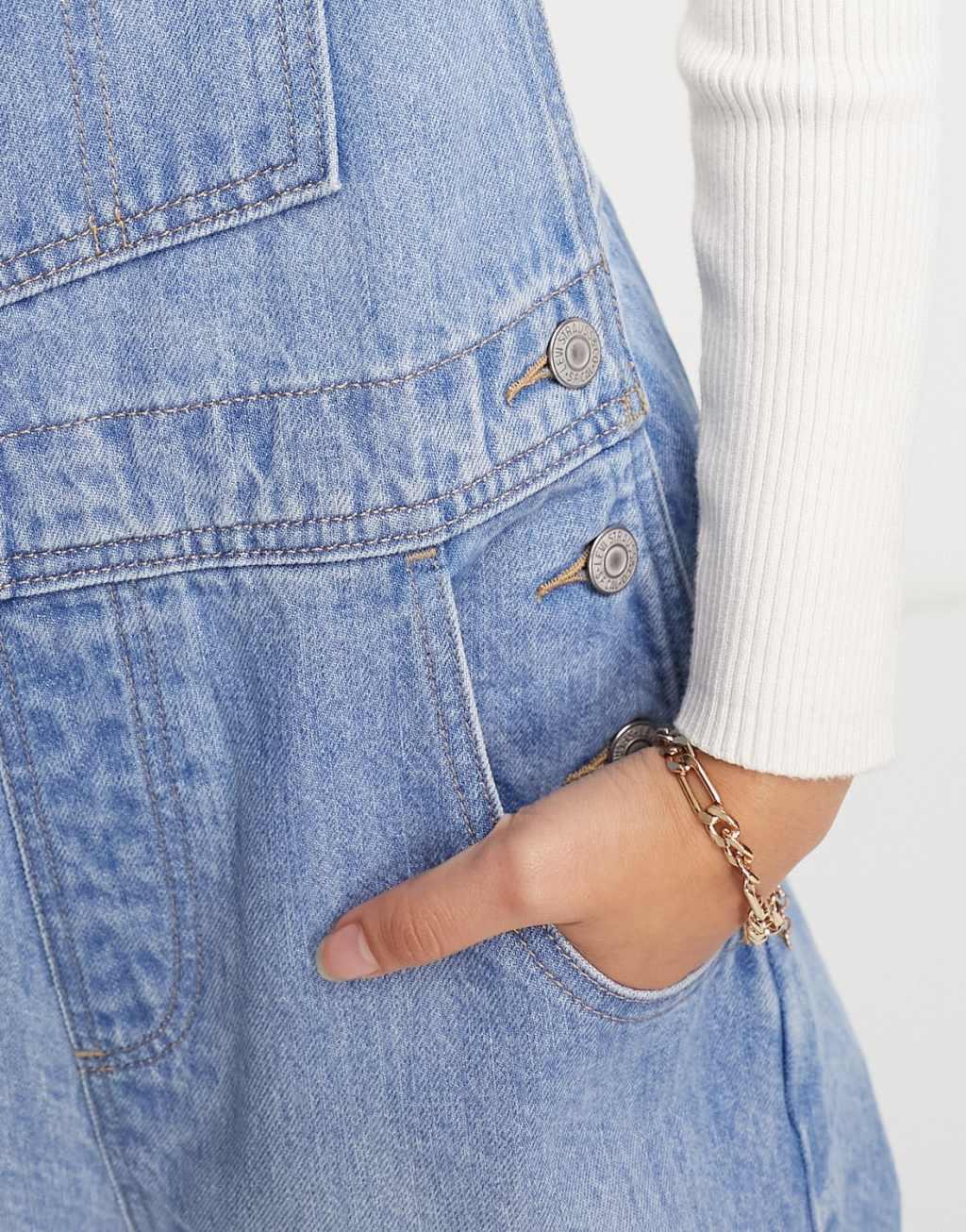 Levi's vintage shortall in mid blue Product Image