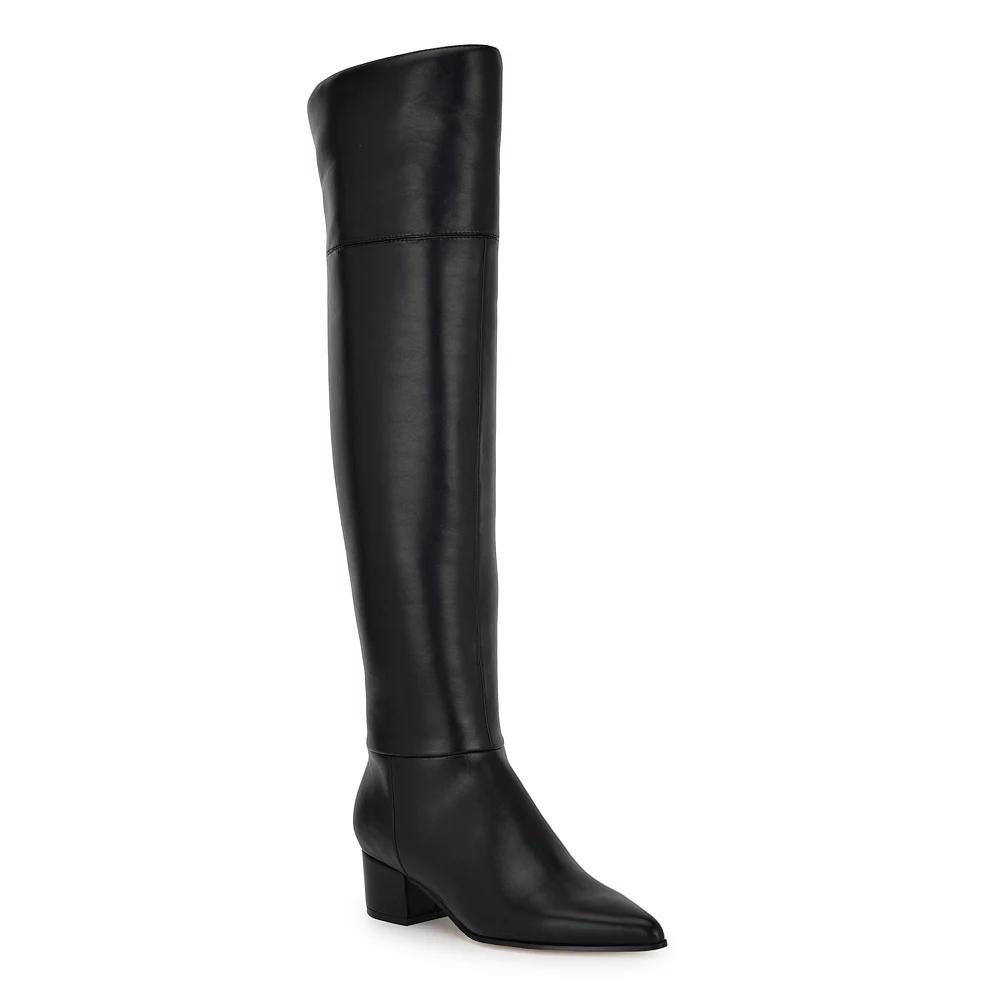 Nine West Maner Women's Over-The-Knee Dress Boots, Size: 6.5, Black Smo Product Image