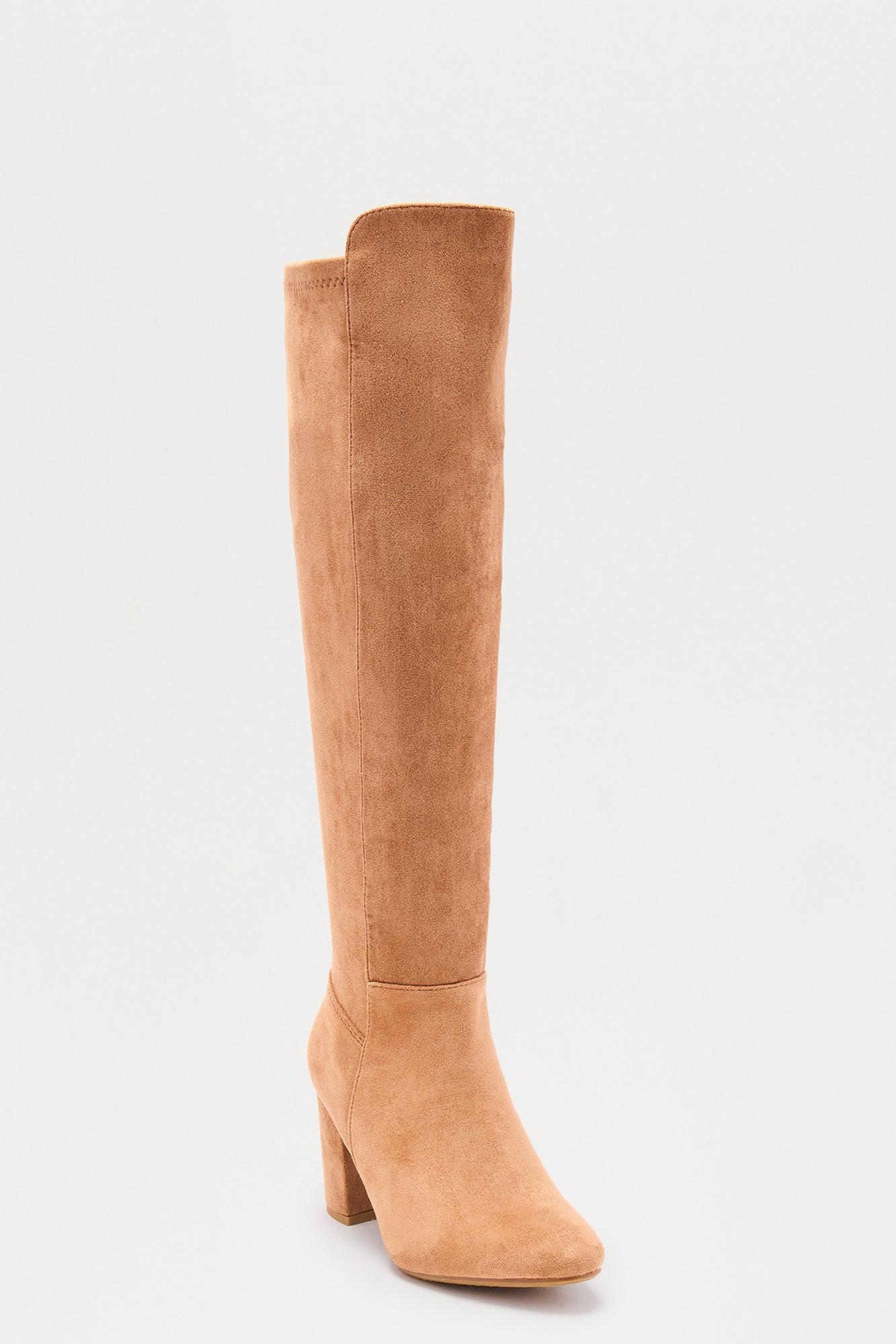 Bridge Faux Suede Boots - Camel Female Product Image