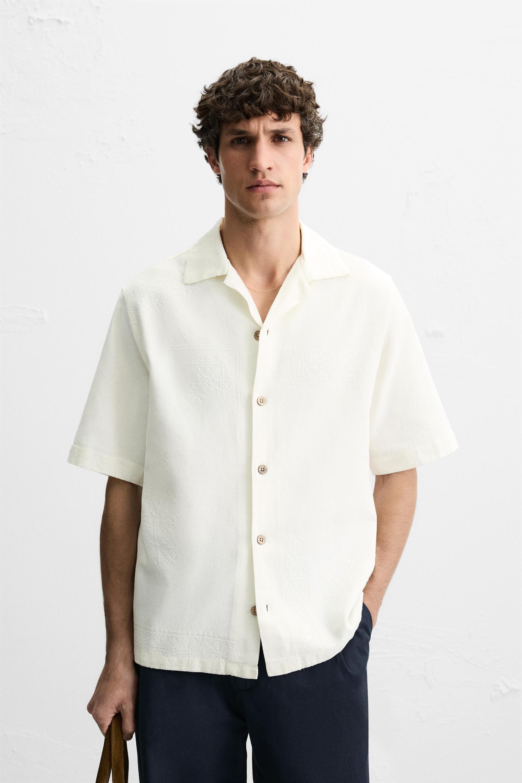 RELAXED FIT EMBROIDERED SHIRT Product Image
