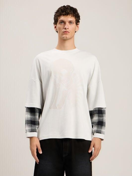 Skull Double Long-Sleeved Shirt Product Image
