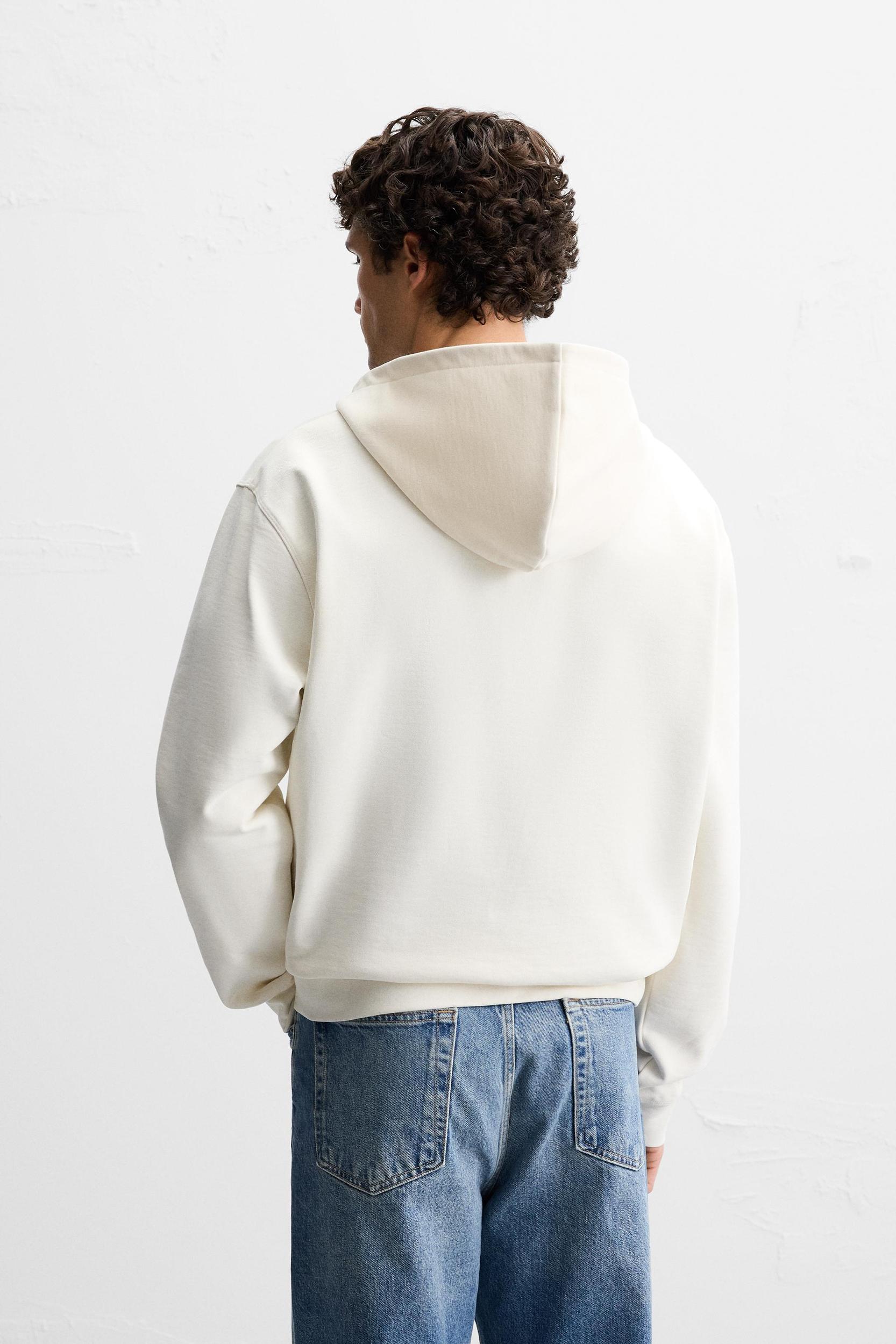 BASIC HOODED QUARTER-ZIP SWEATSHIRT Product Image